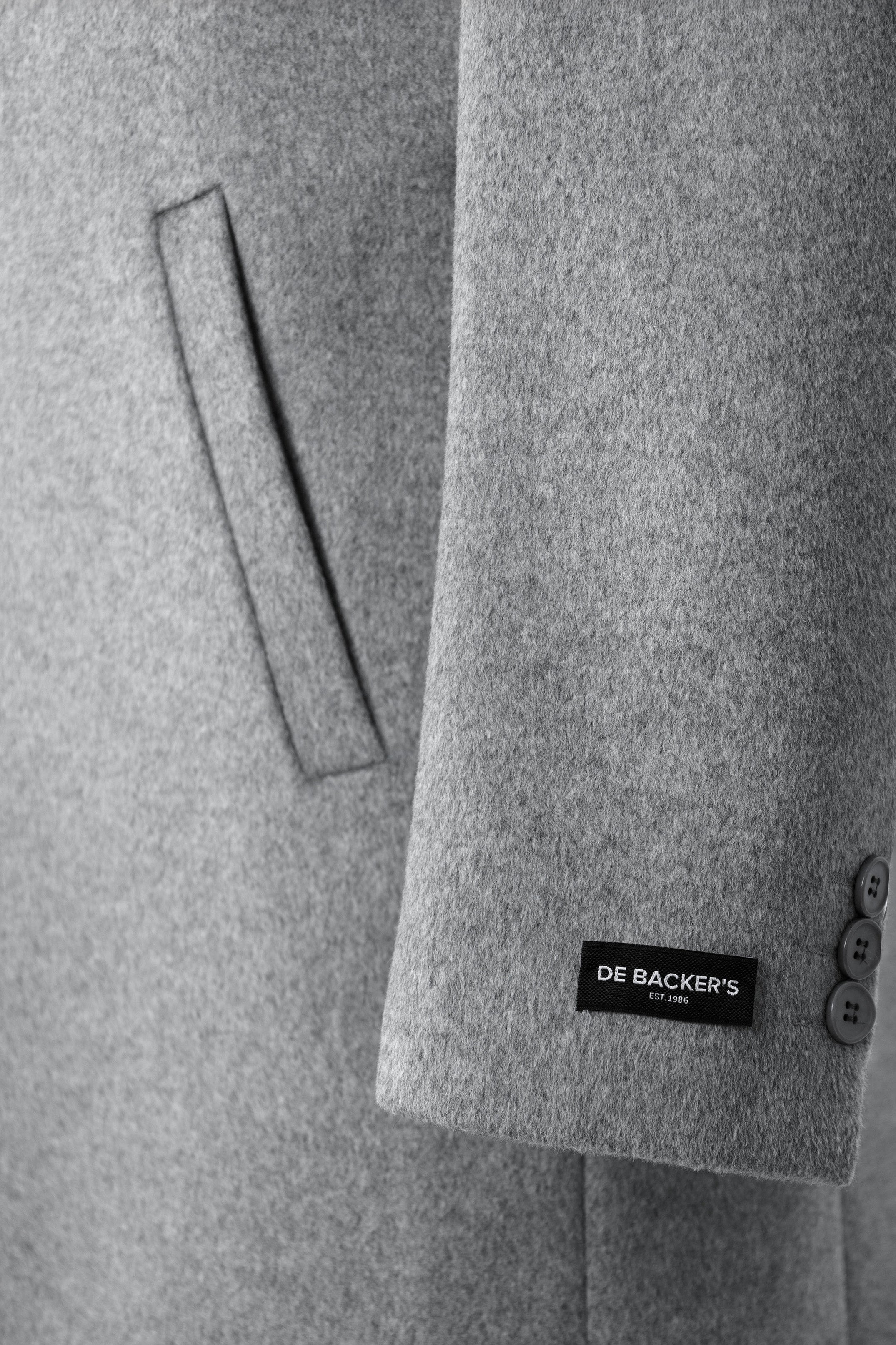 Light Gray Felt Classic Coat