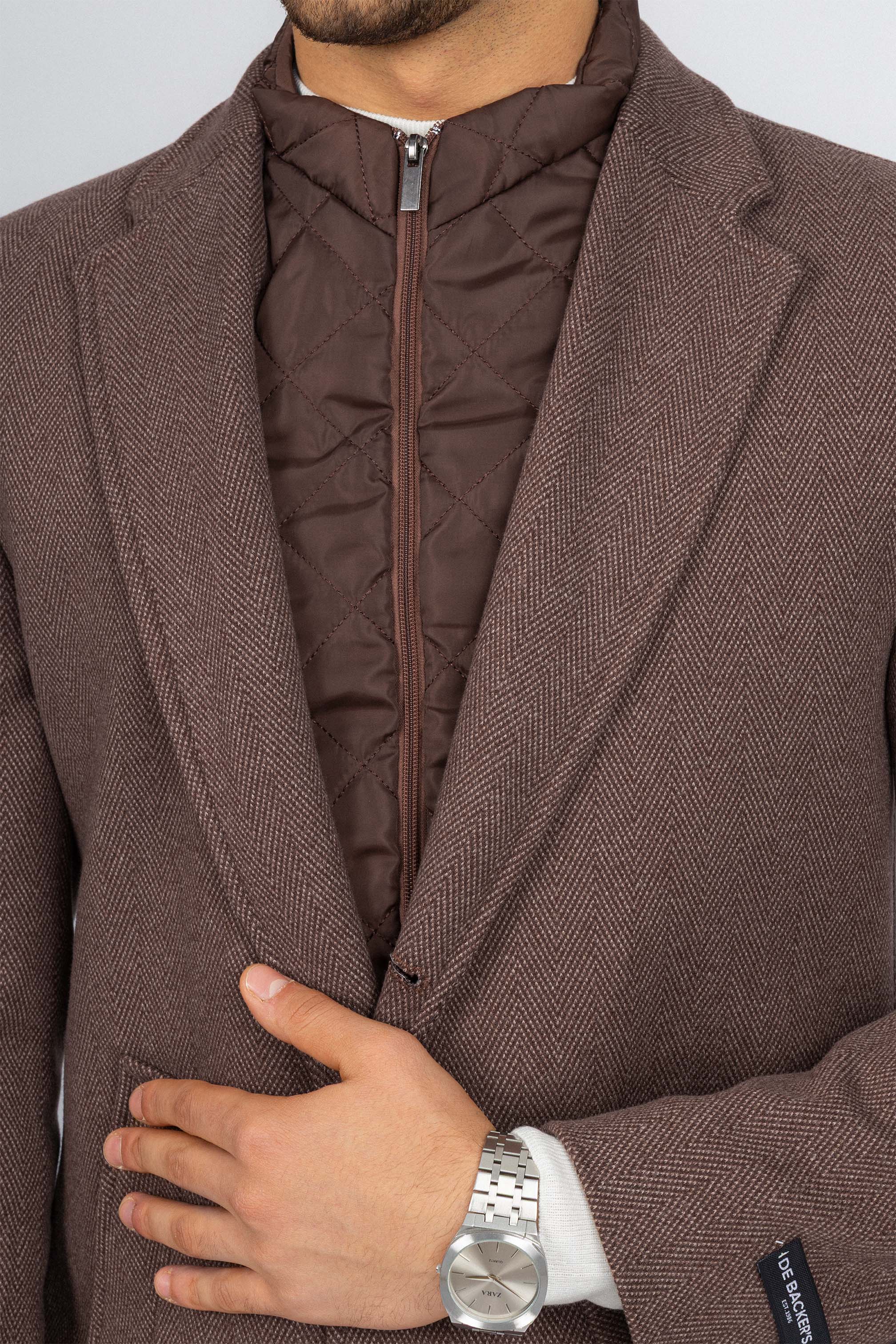 Light Brown Short Coat with removable vest