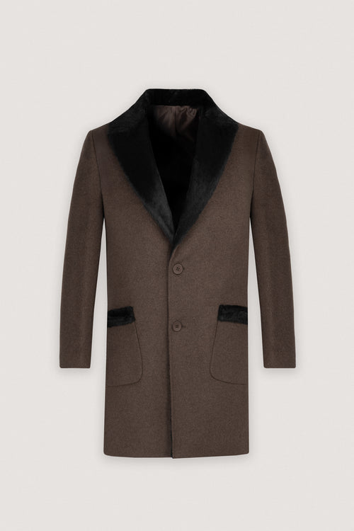 Kabul Brown Felt Classic Coat