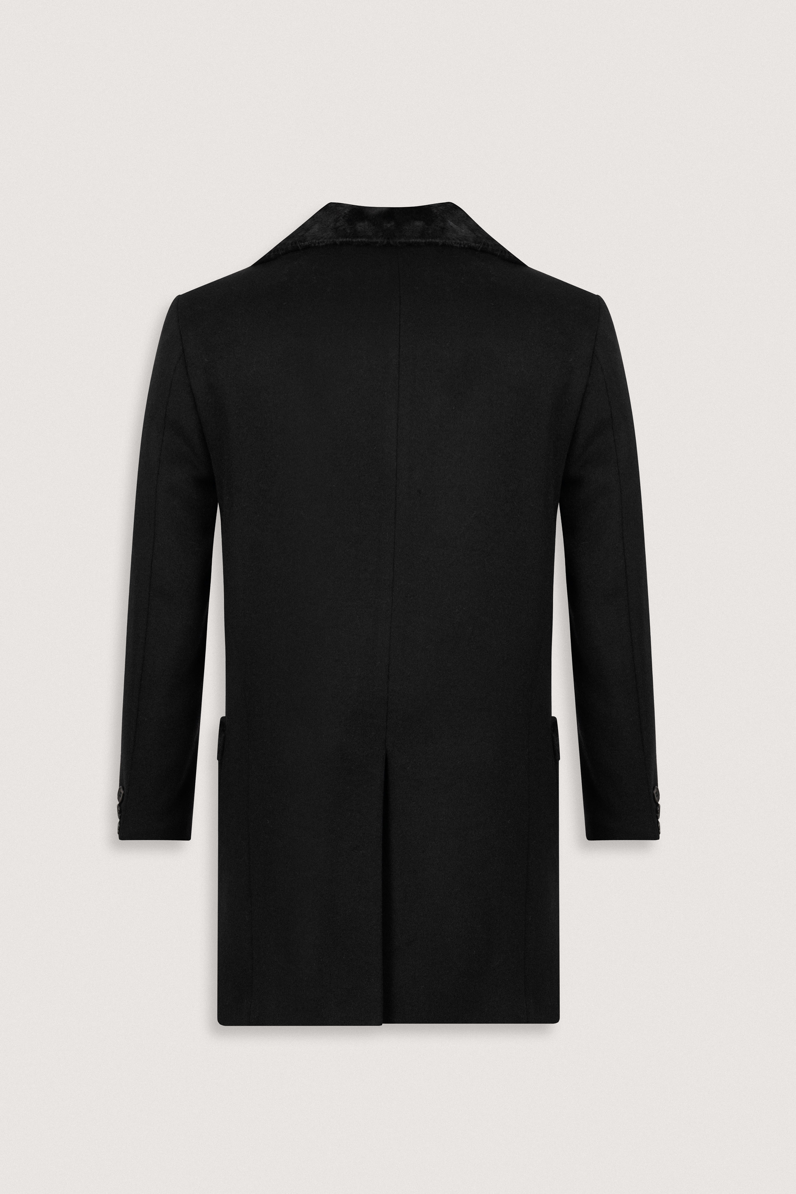 Black Felt Classic Coat