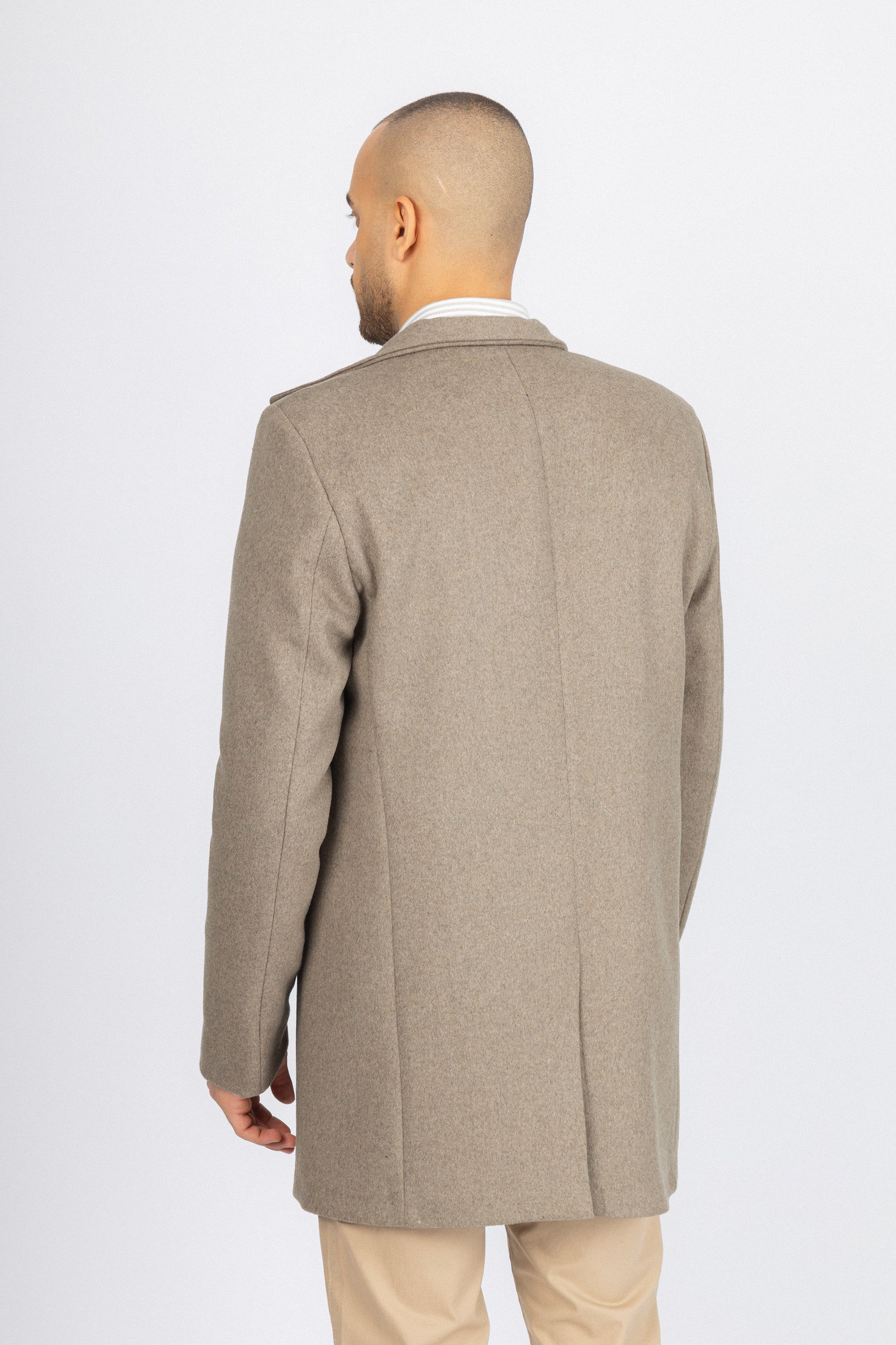 Dark Beige Half Coat