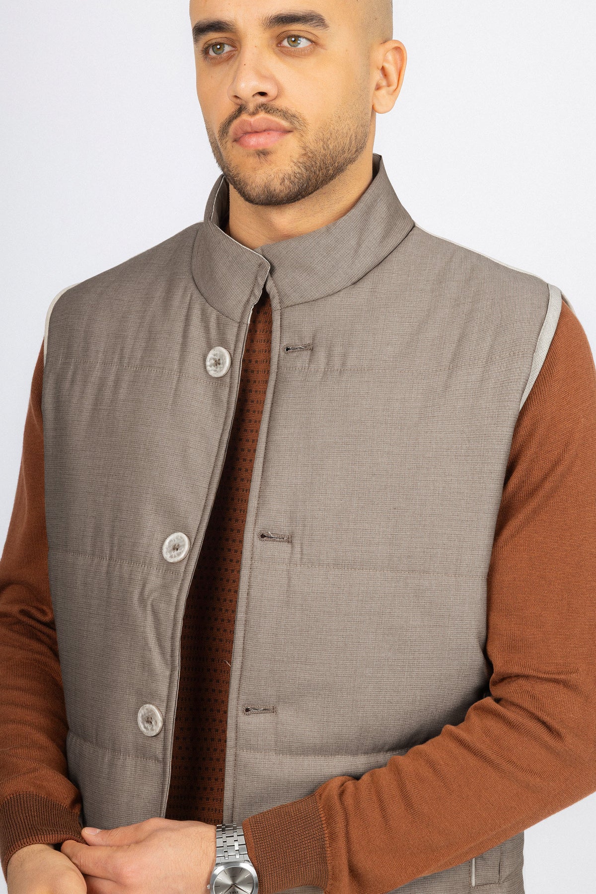 Light Beige Button-Up Vest - De Backers - 4