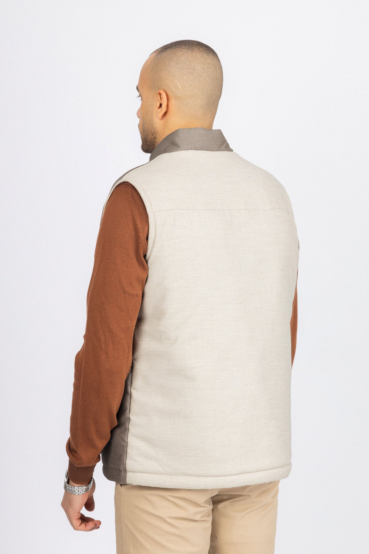 Light Beige Button-Up Vest - De Backers - 6