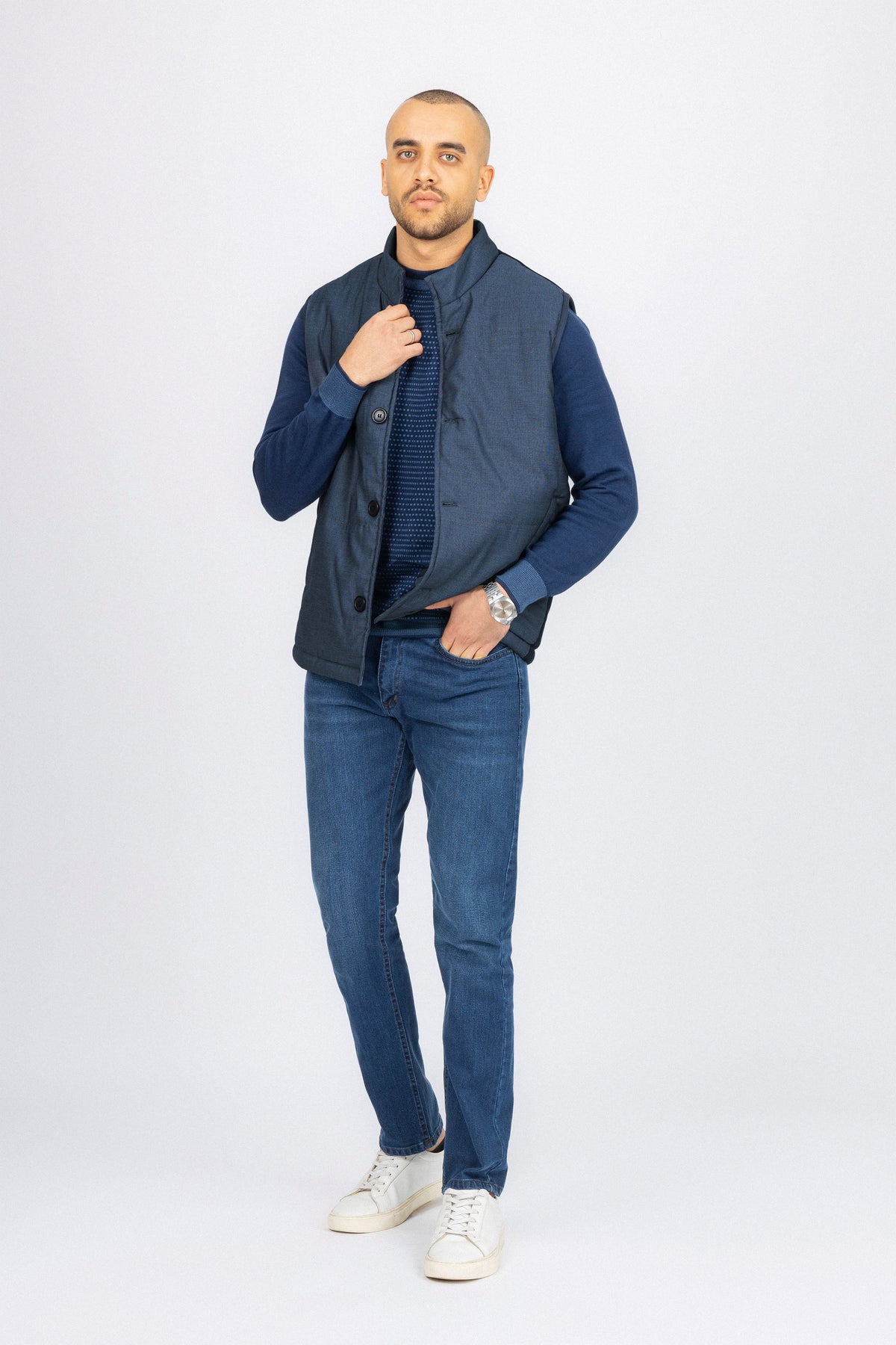 Gray Button-Up Vest - De Backers - 3