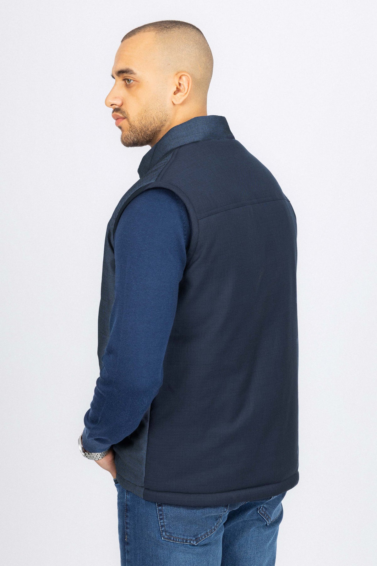 Gray Button-Up Vest - De Backers - 4