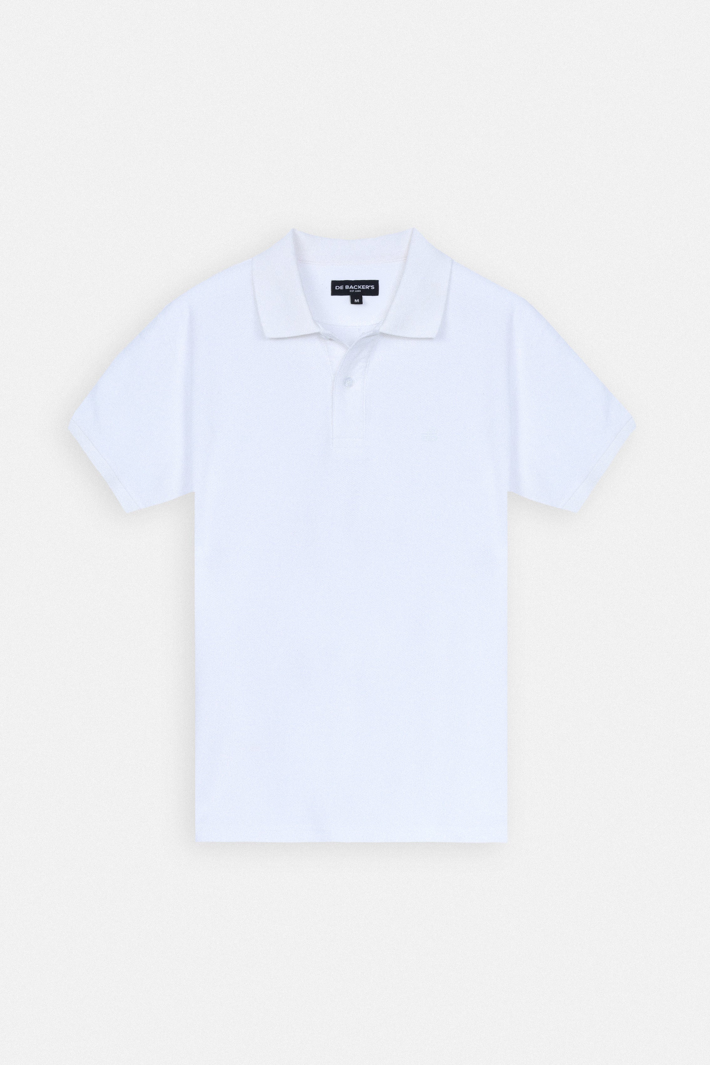 Pique White Cotton Polo