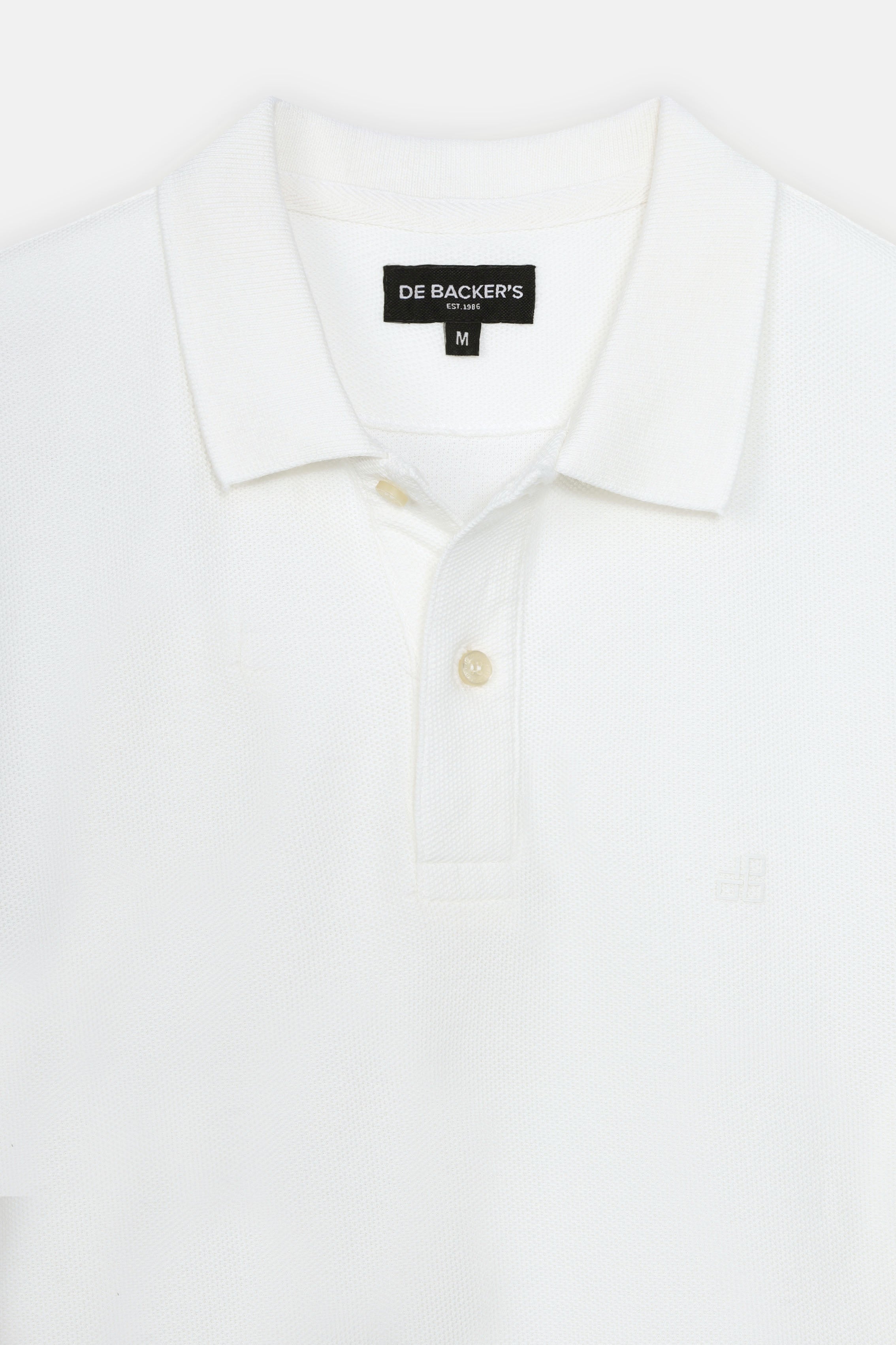 Pique Off White Cotton Polo