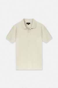 Pique Beige Cotton Polo