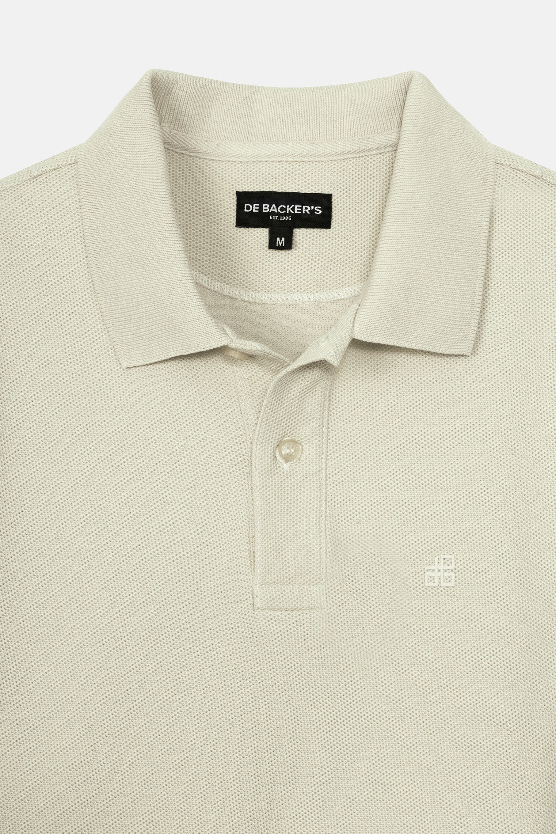 Pique Beige Cotton Polo