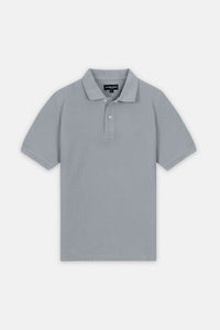Pique Gray Cotton Polo