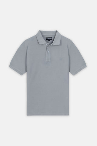 Pique Gray Cotton Polo