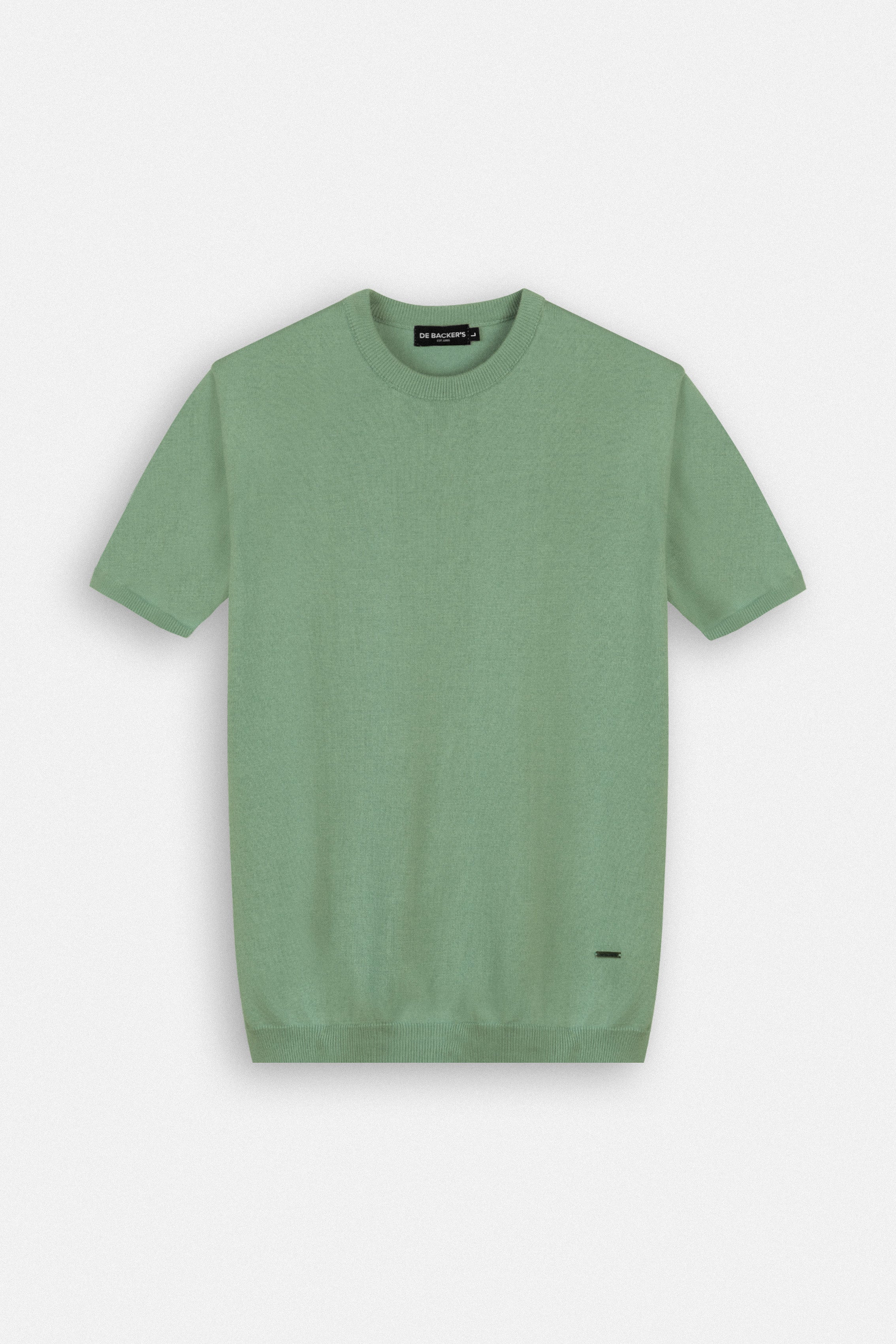 Green Knitted Round T Shirt
