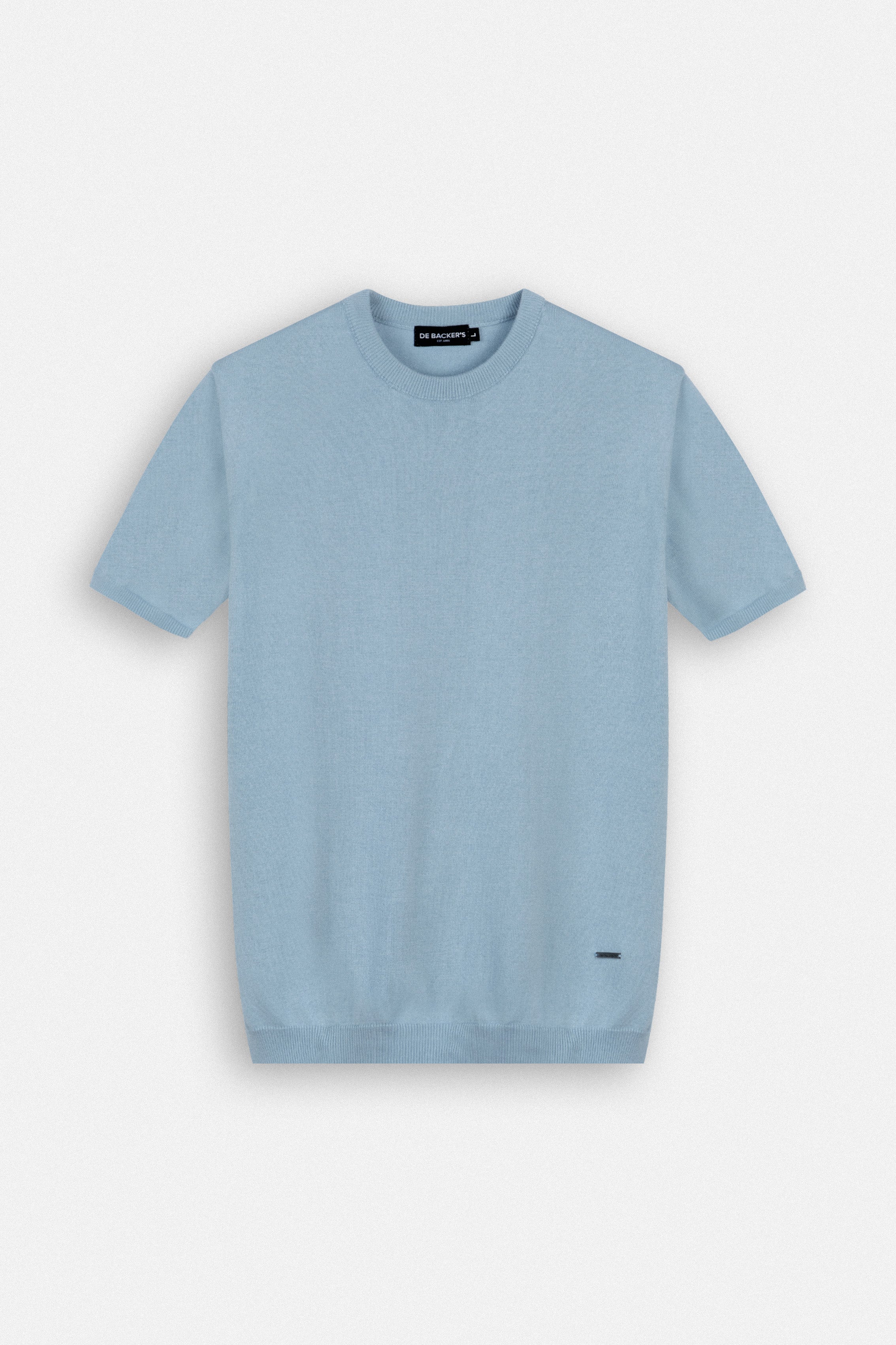 Baby Blue Knitted Round T Shirt