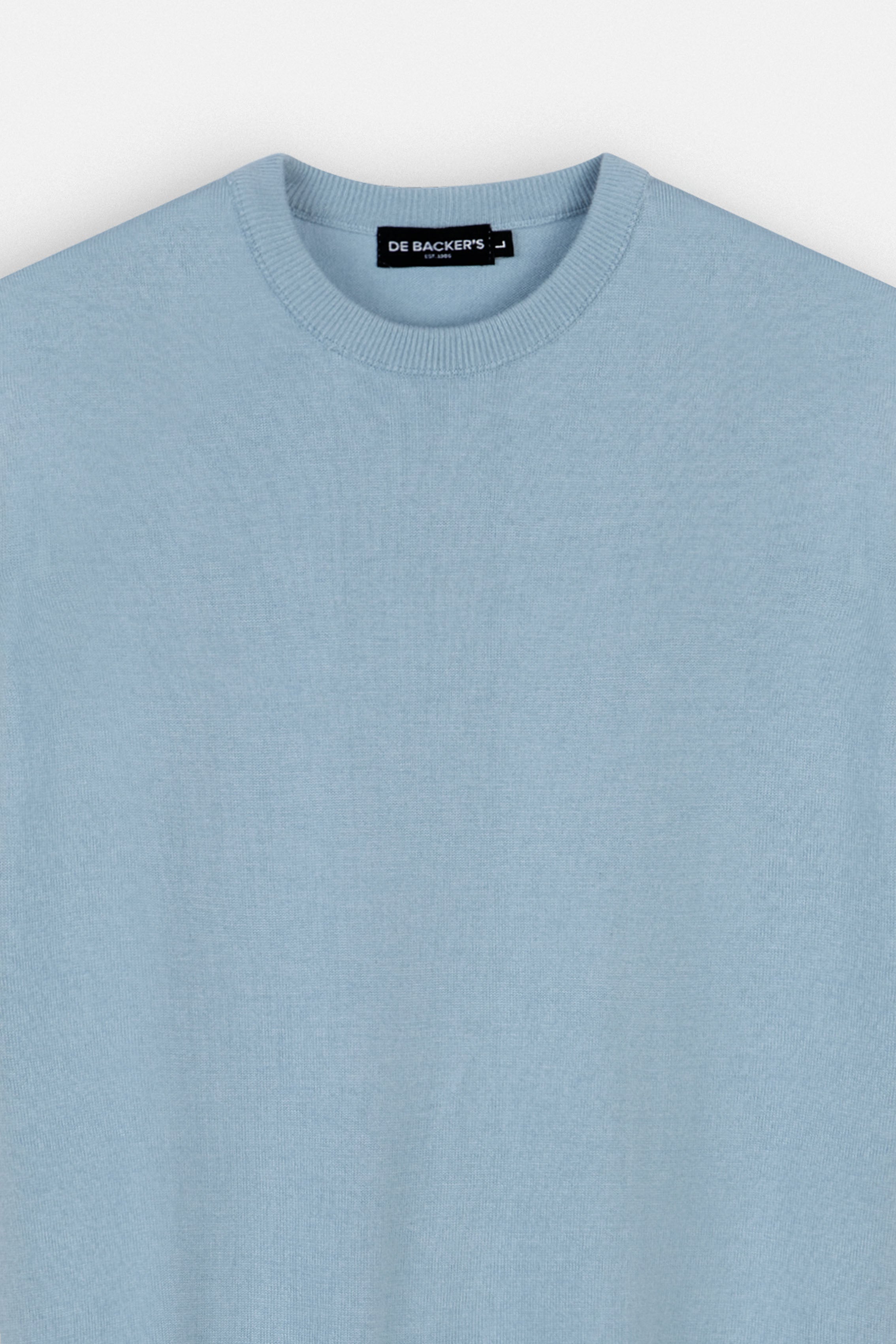 Baby Blue Knitted Round T Shirt