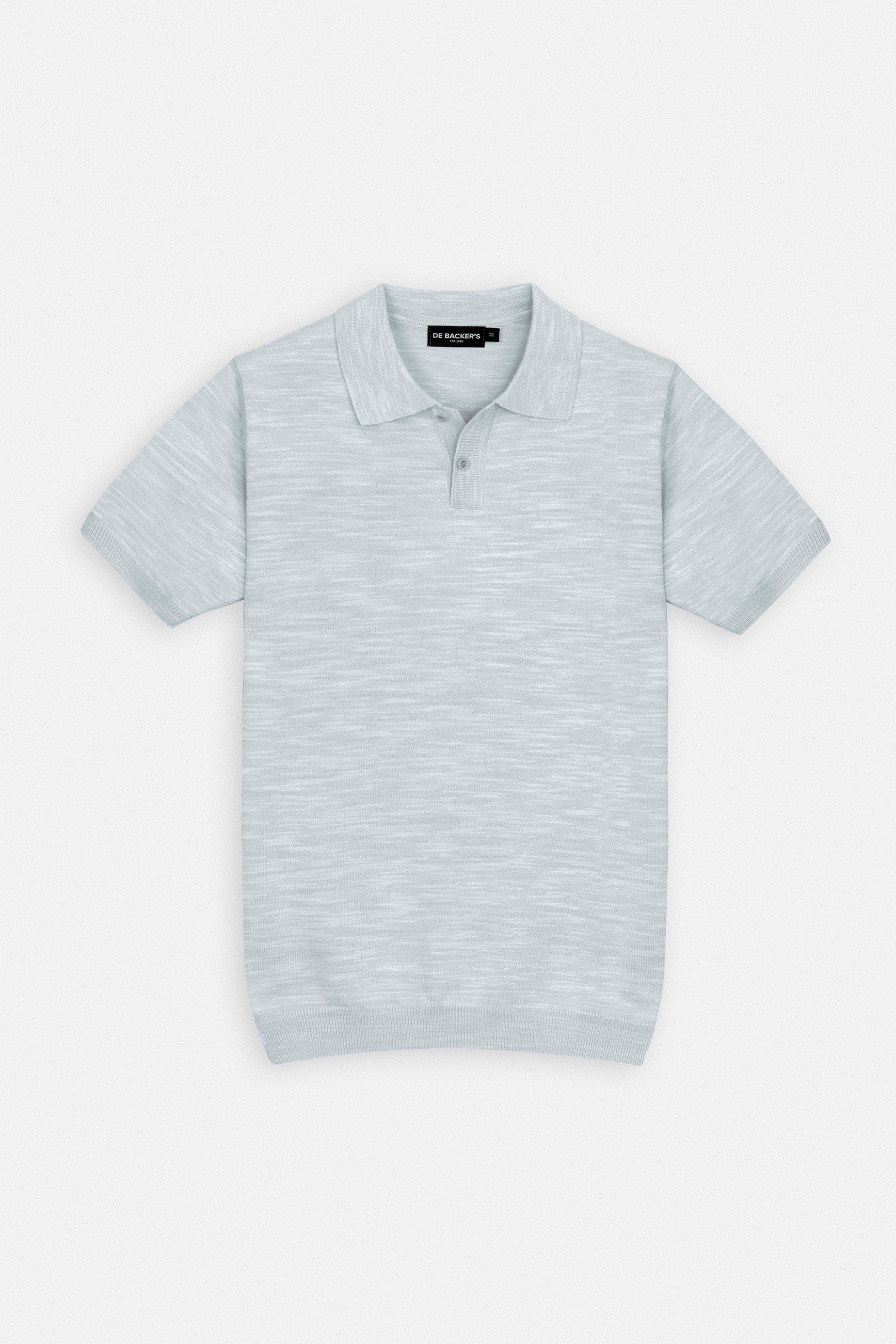 Knitted Light Gray Polo T-Shirt