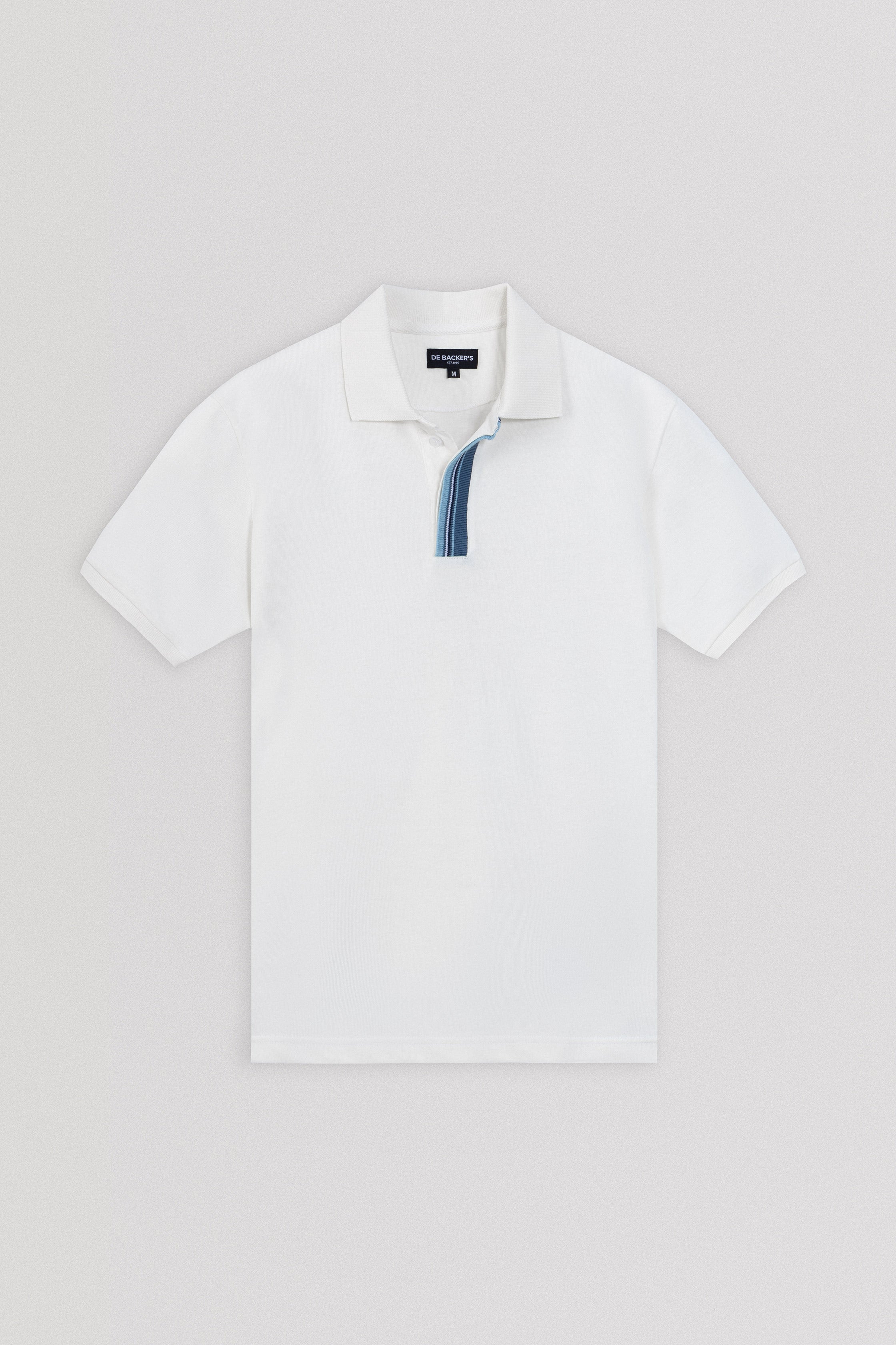 Pique White Cotton Polo