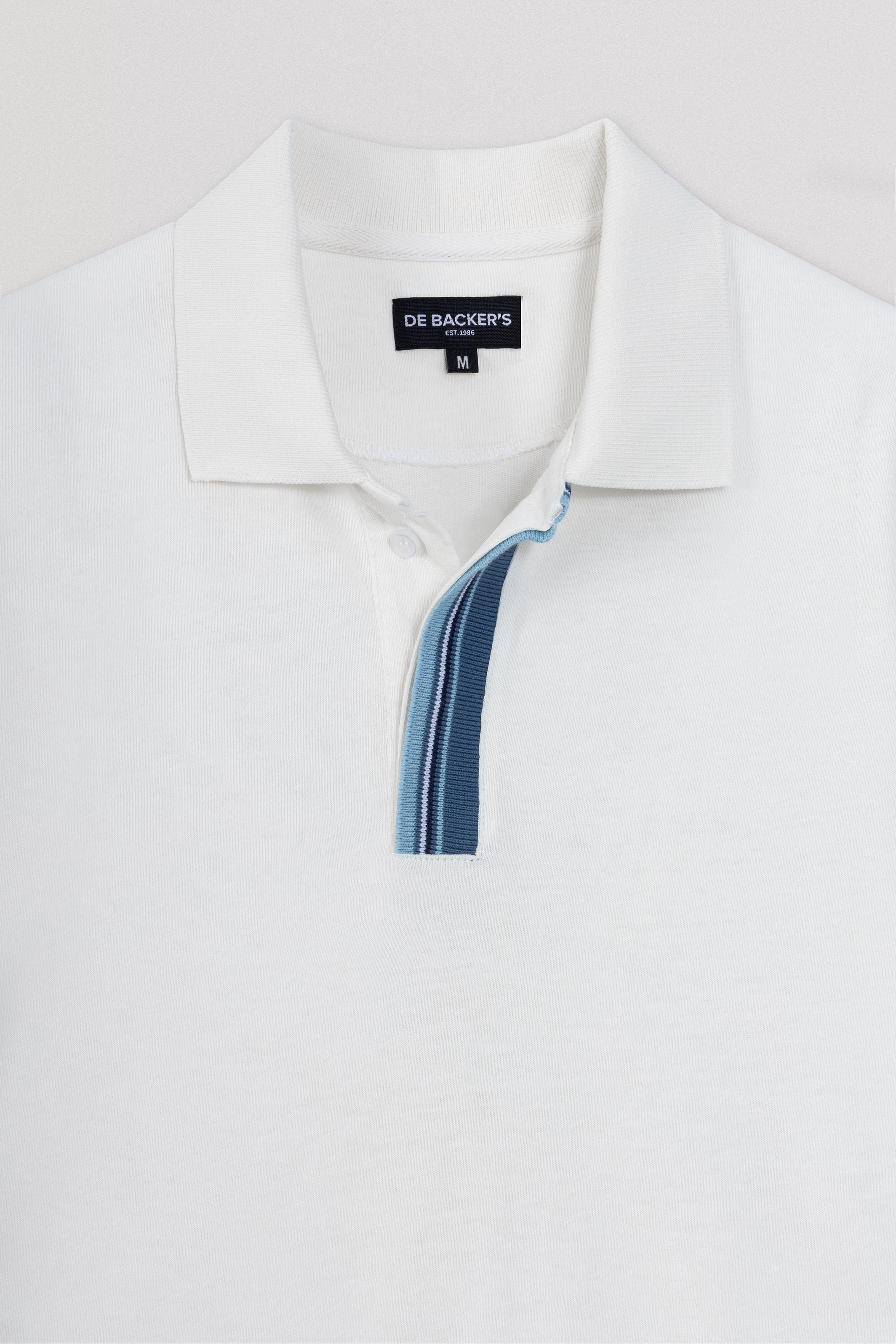 Pique White Cotton Polo