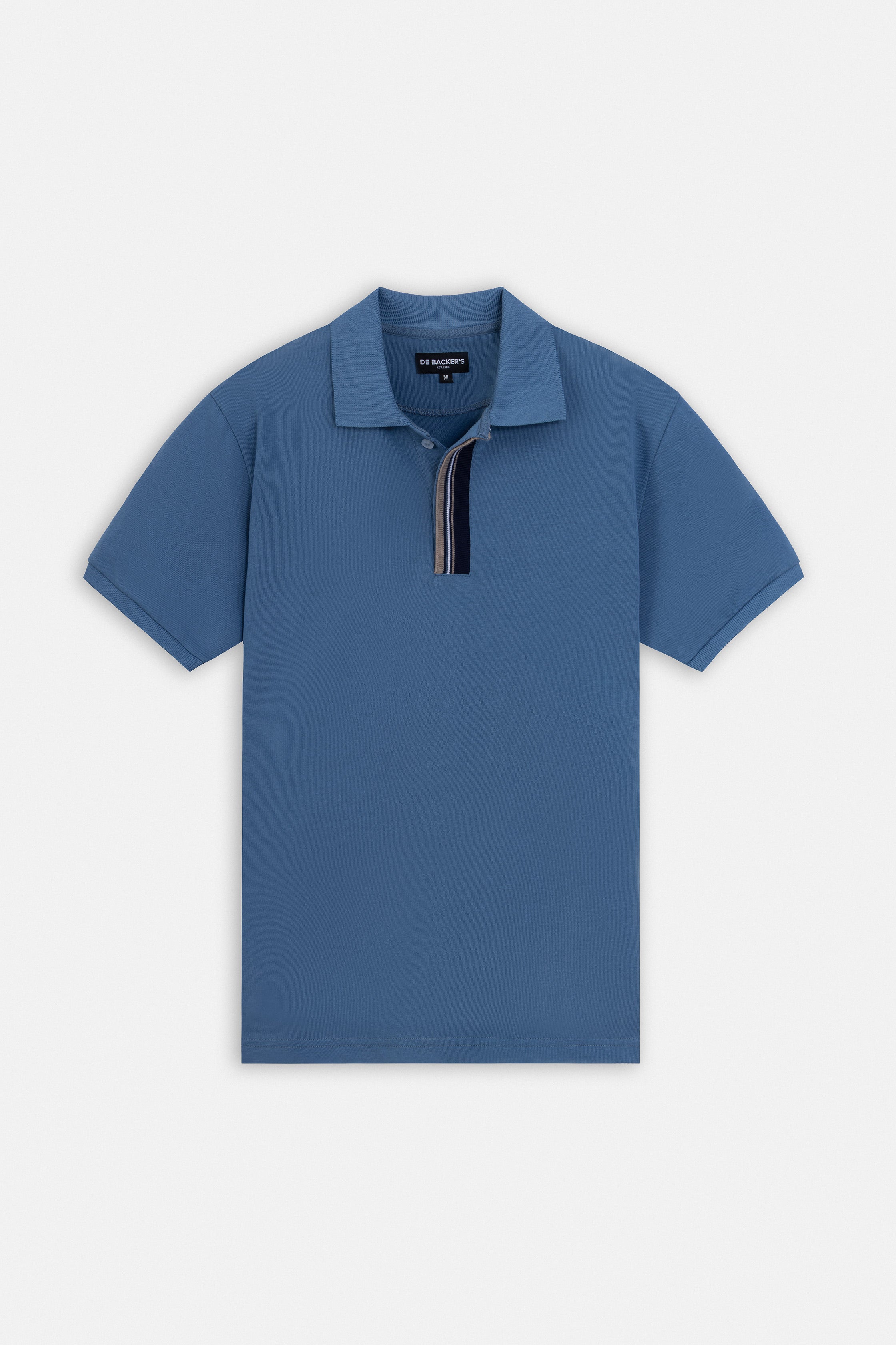 Pique Blue Cotton Polo