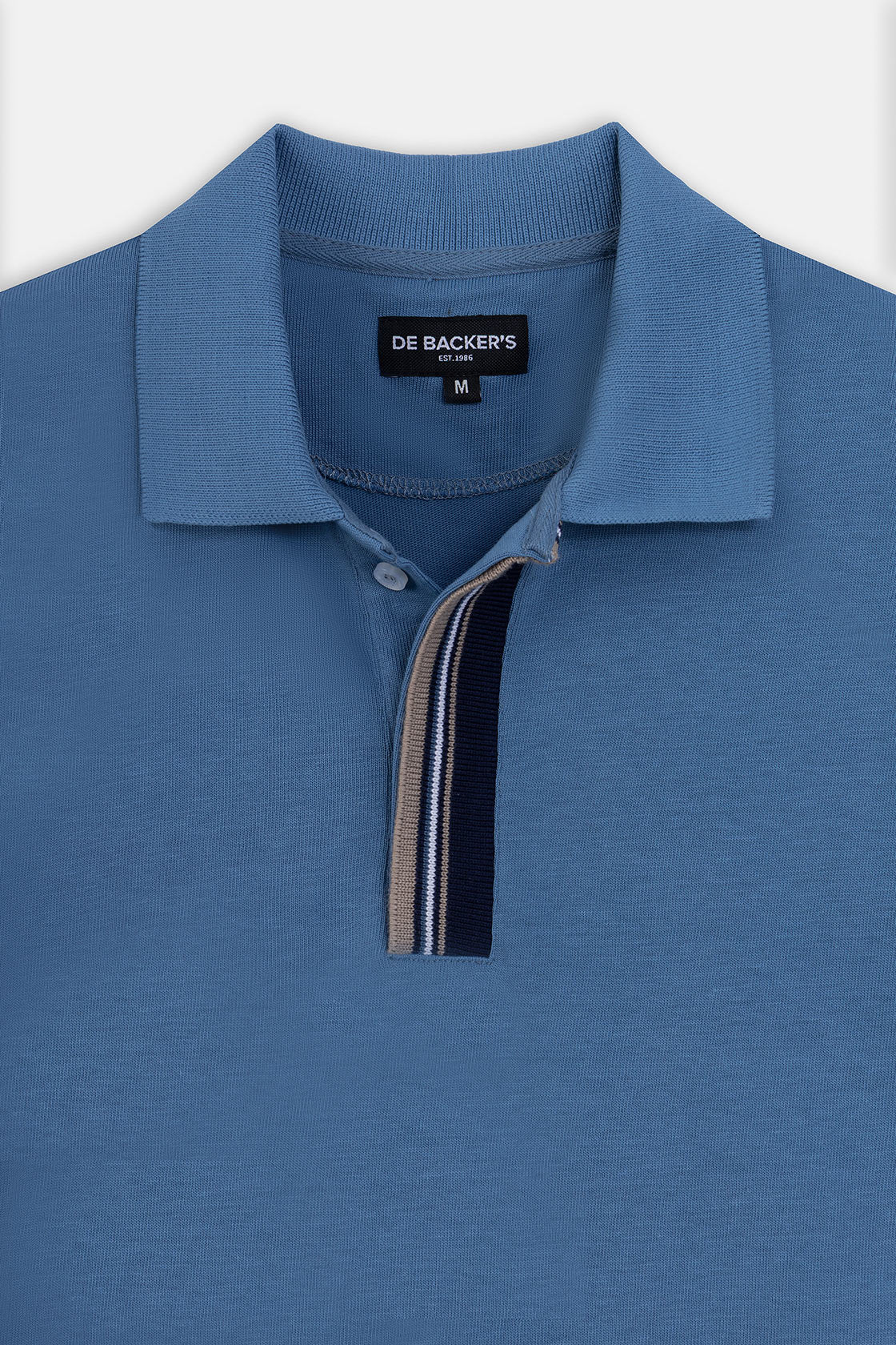 Pique Blue Cotton Polo