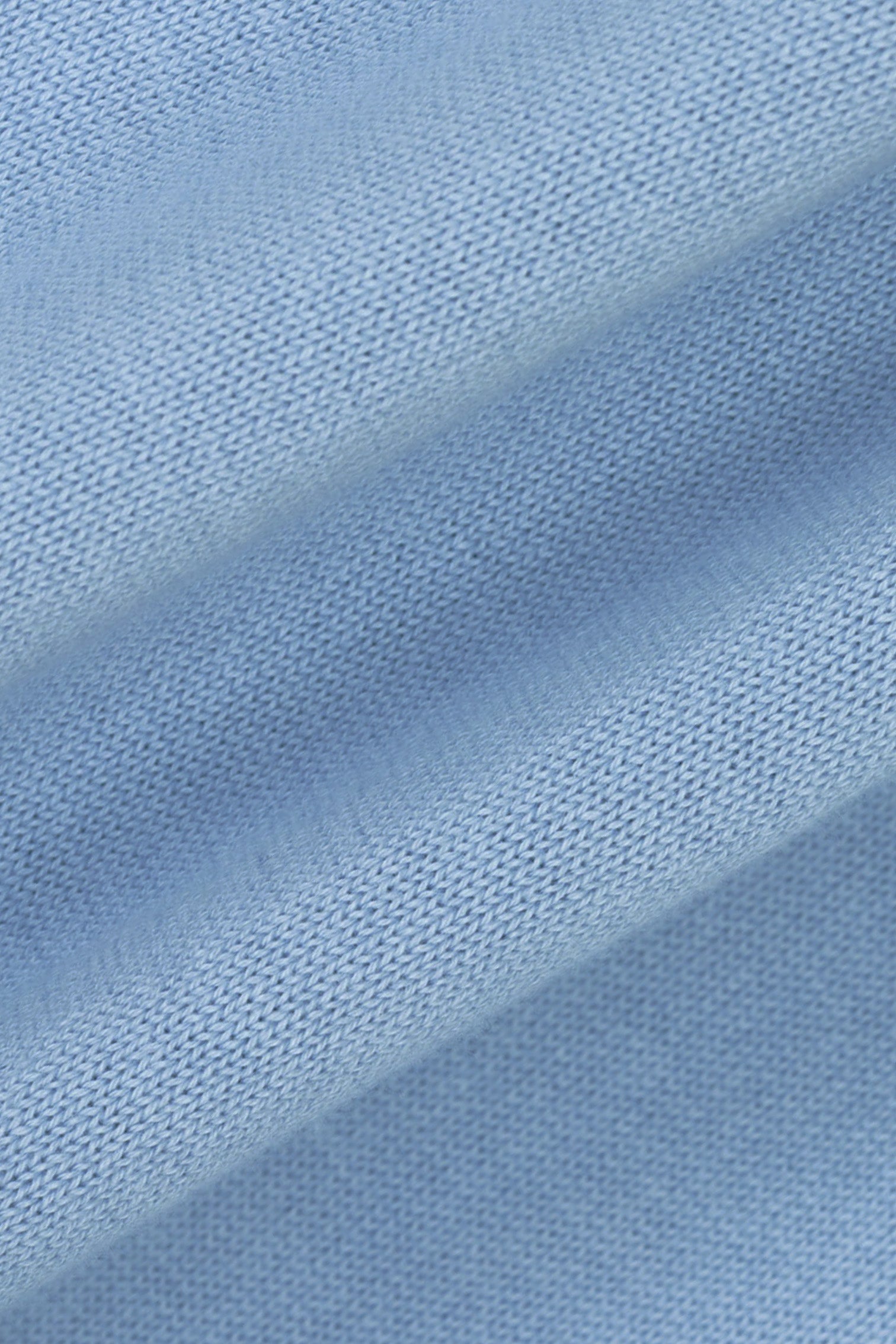 Knitted Light Blue V-Neck T-Shirt