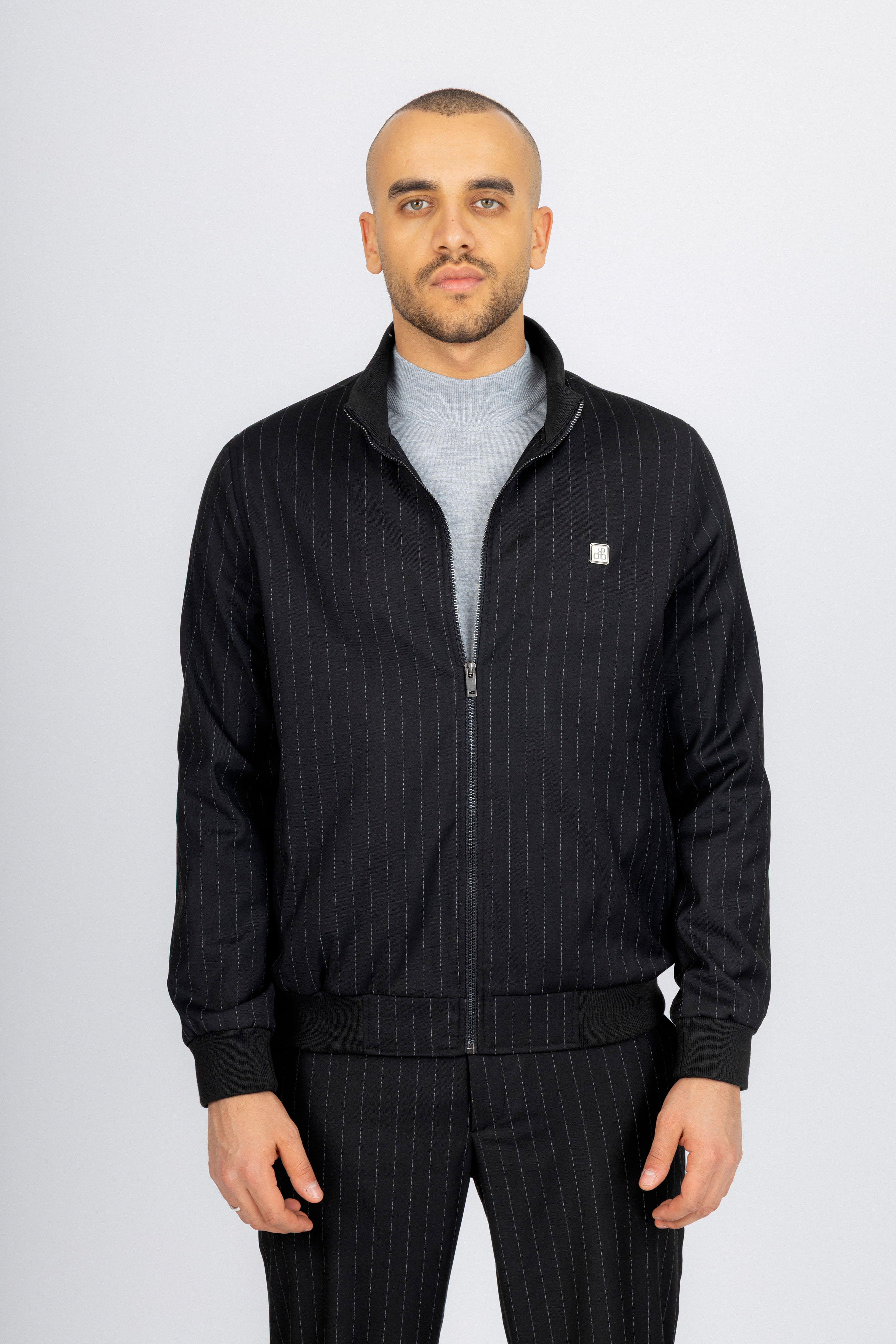 Black Striped Men's Casual Set