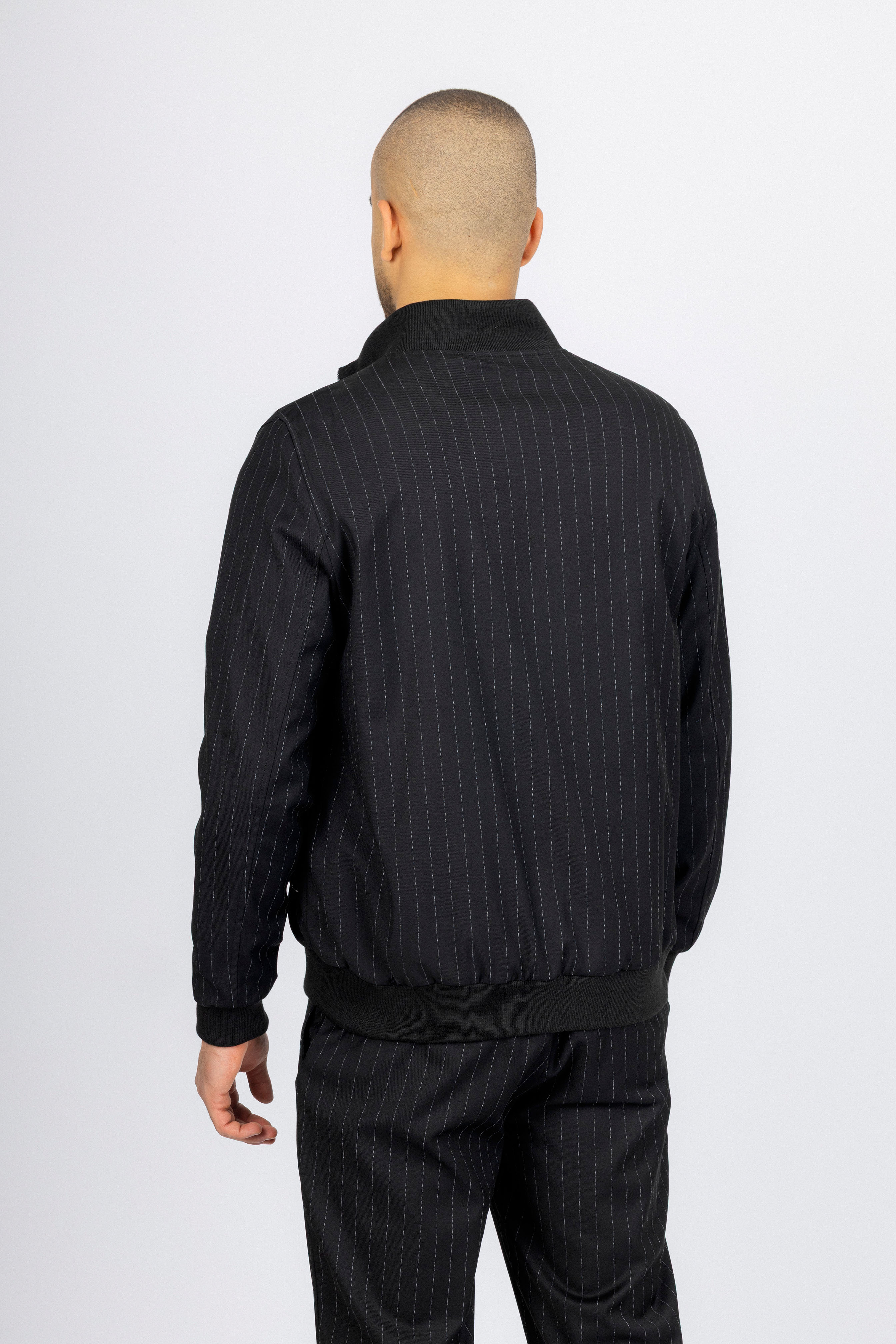 Black Striped Men's Casual Set