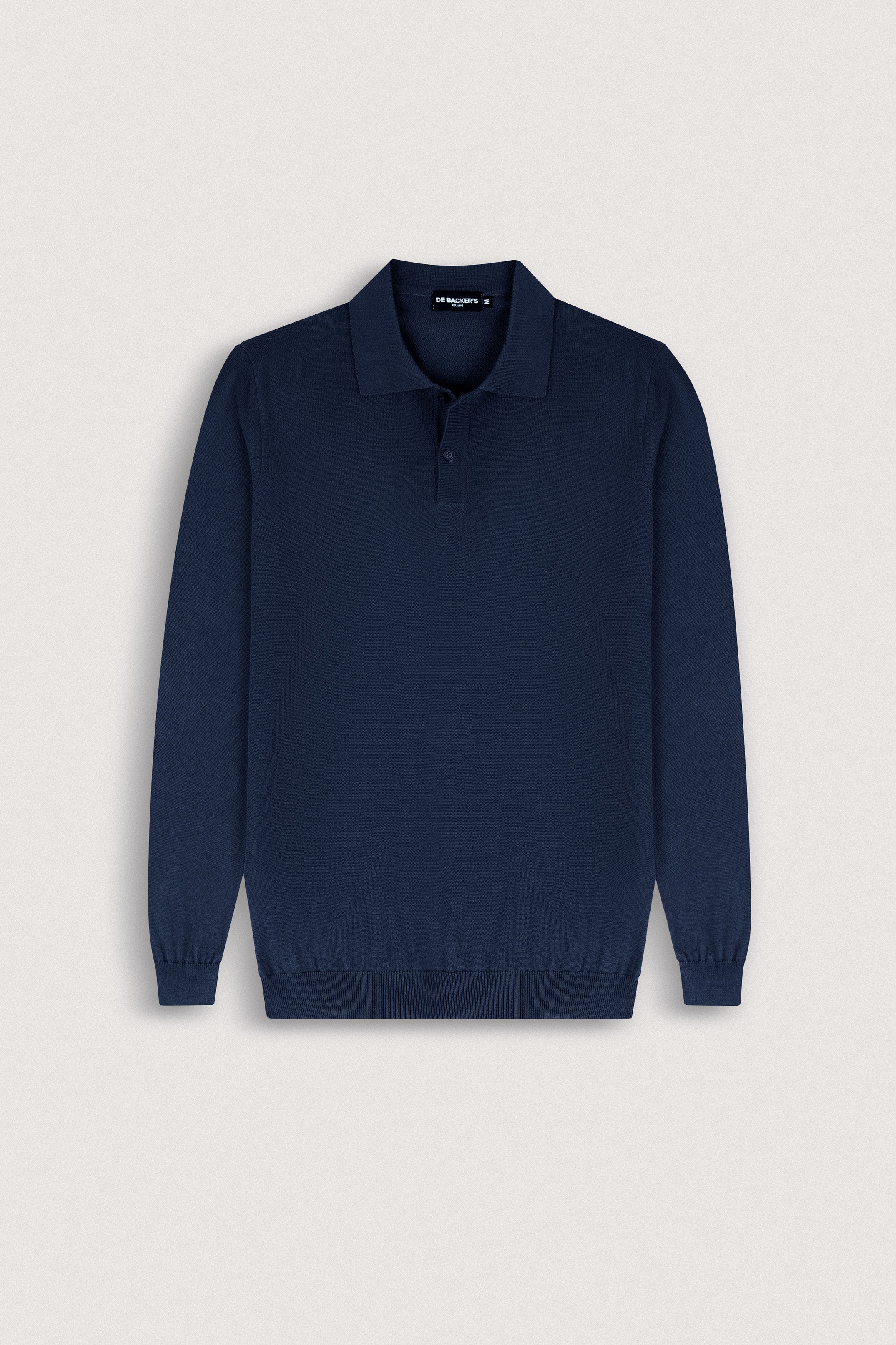 Navy Basic Polo Pullover