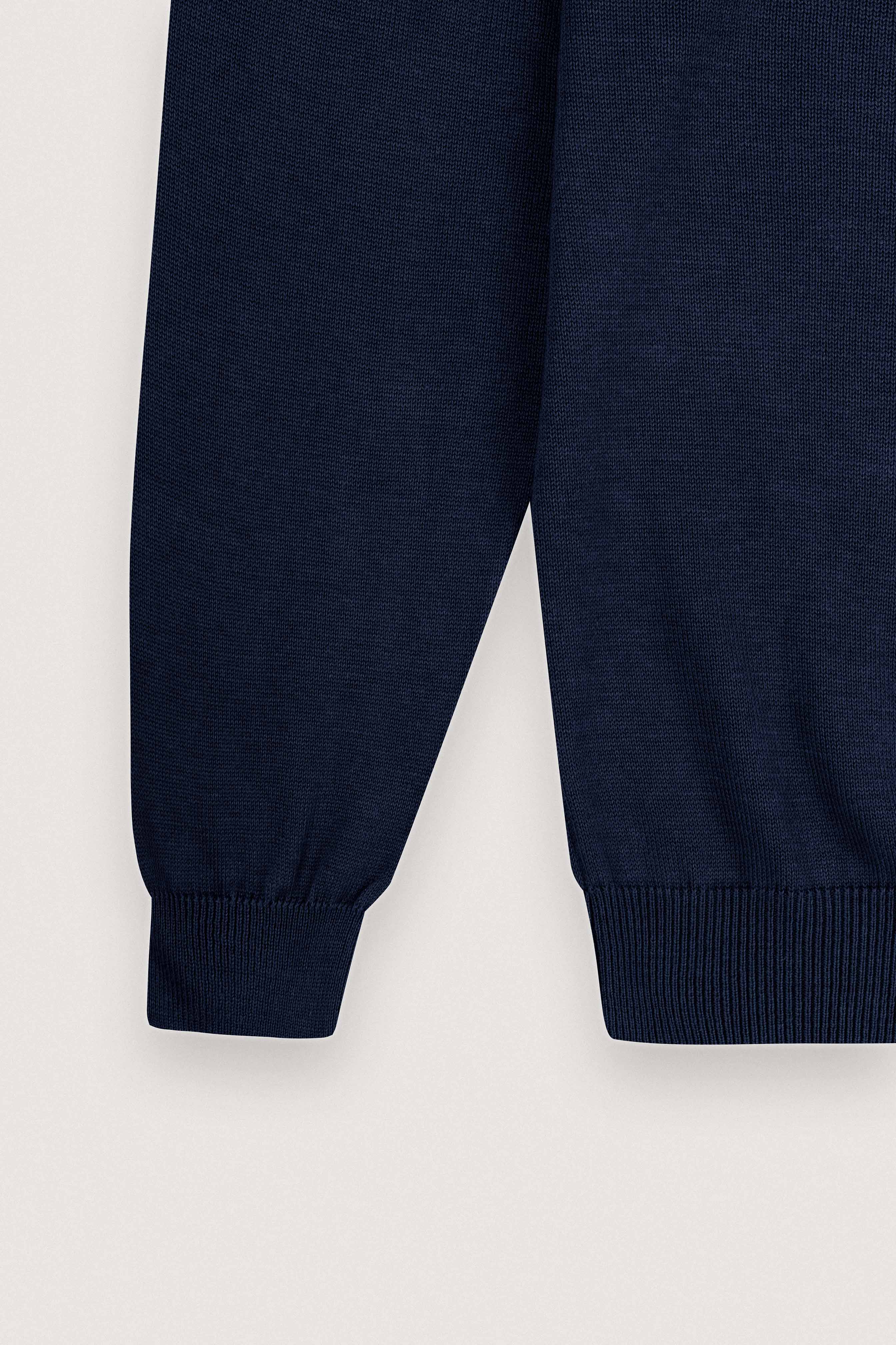Navy Basic Polo Pullover