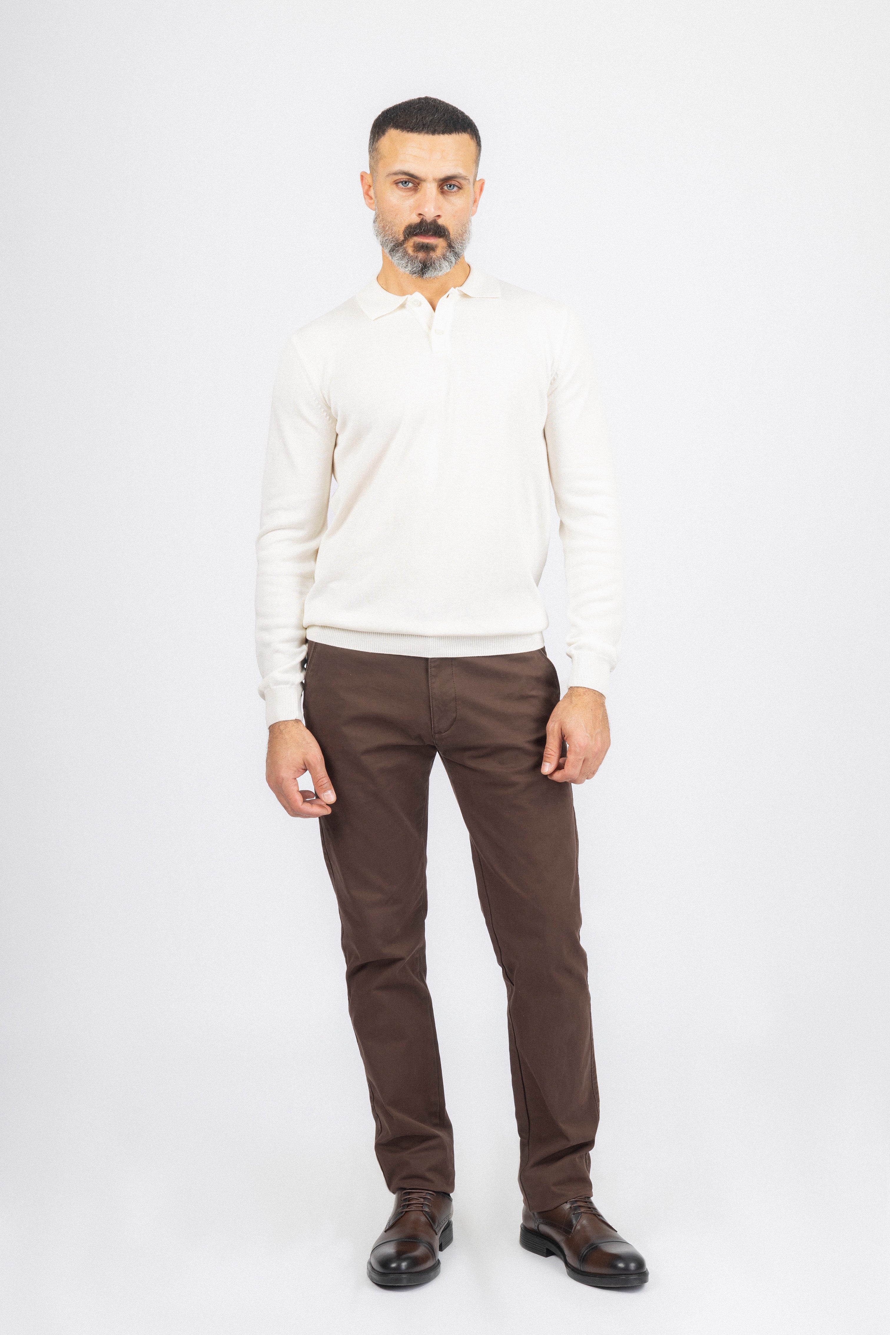 Off White Polo Pullover