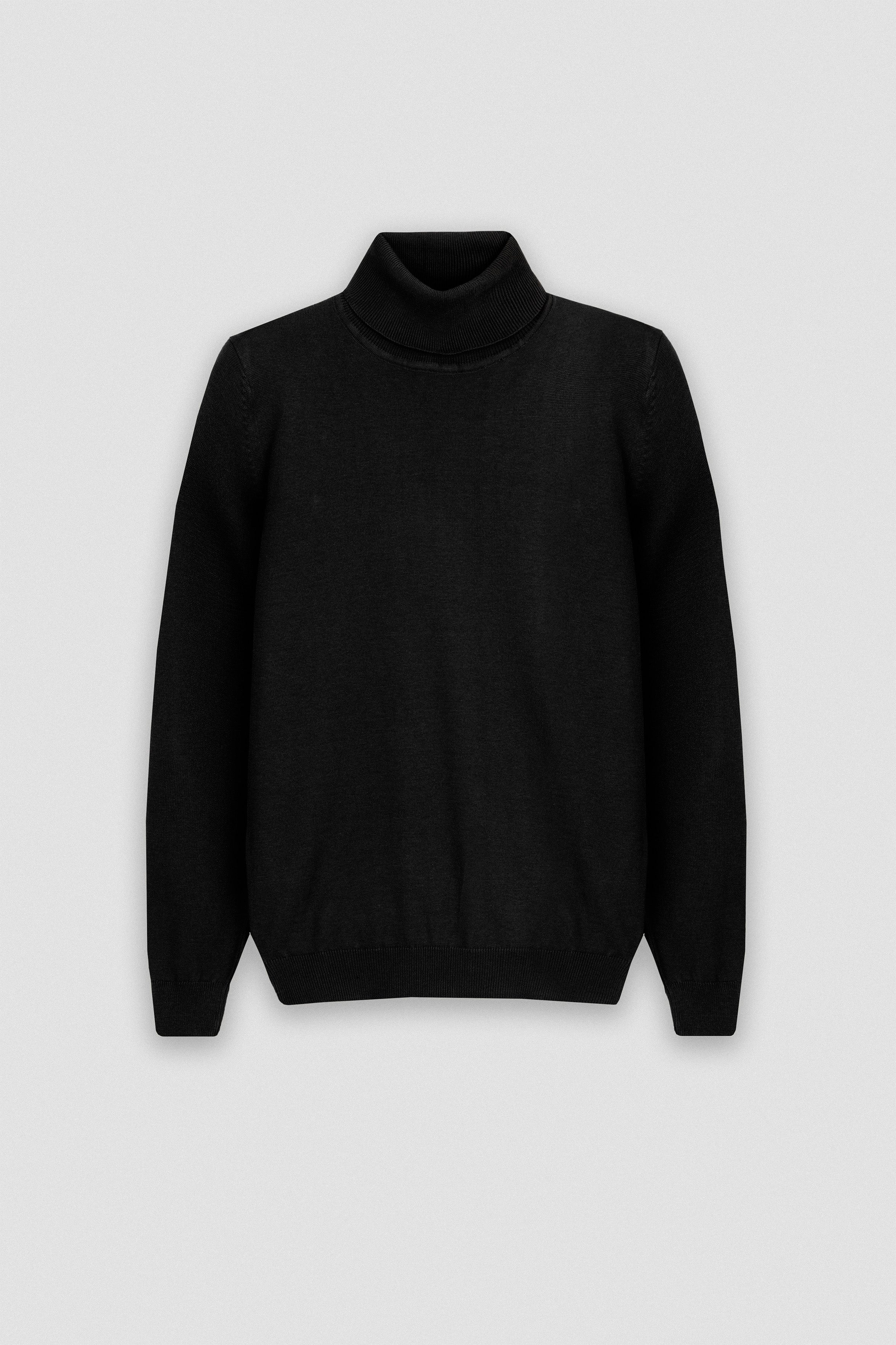 Black High-Neck Pullover