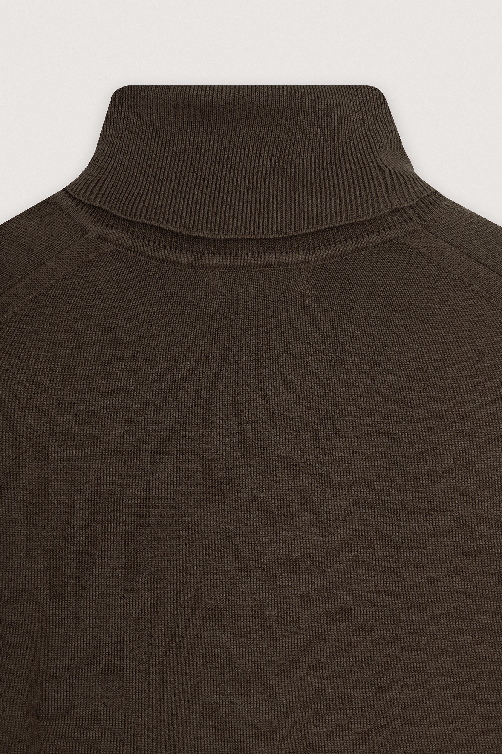 Dark Brown High-Neck Pullover