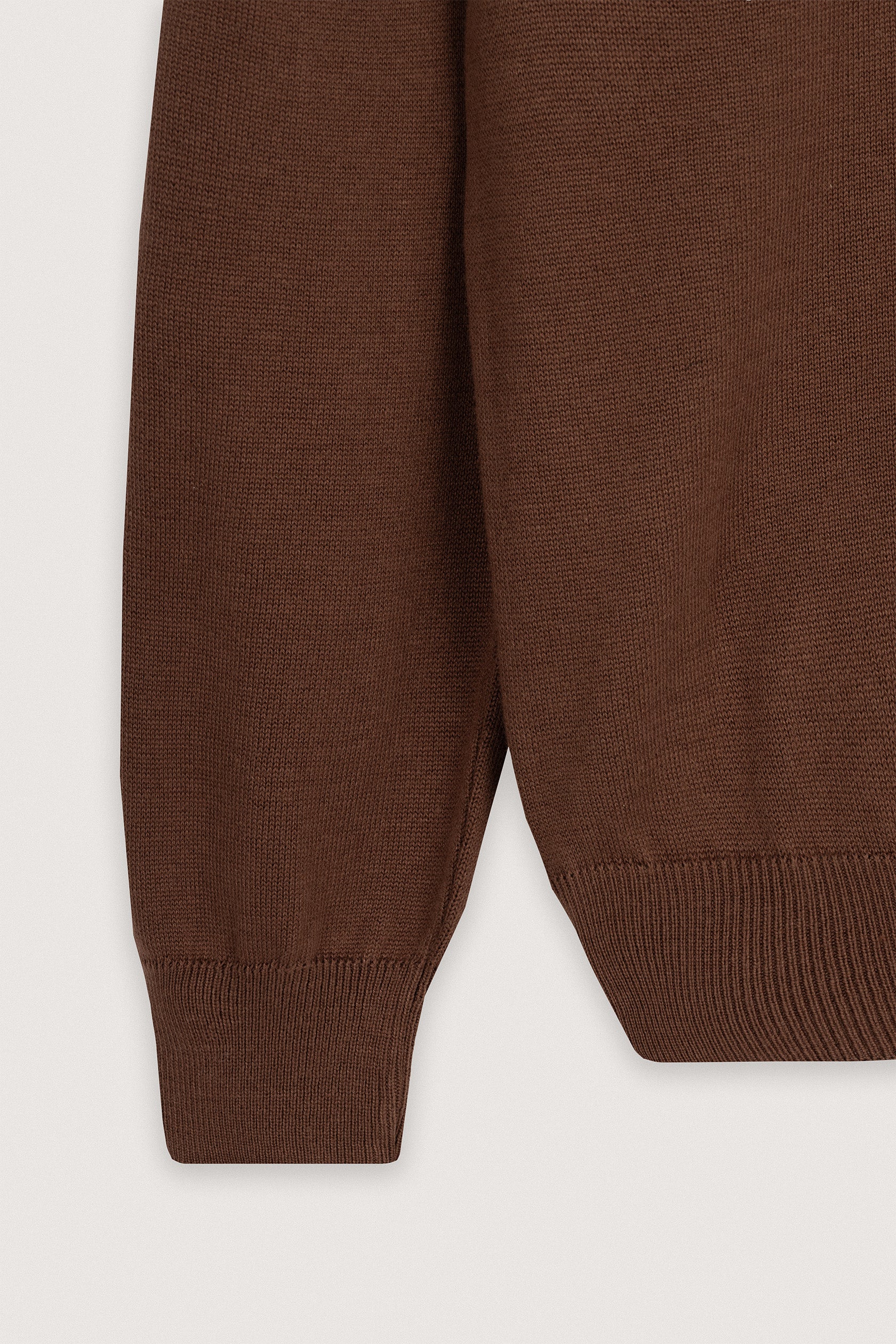 Brown High-Neck Pullover