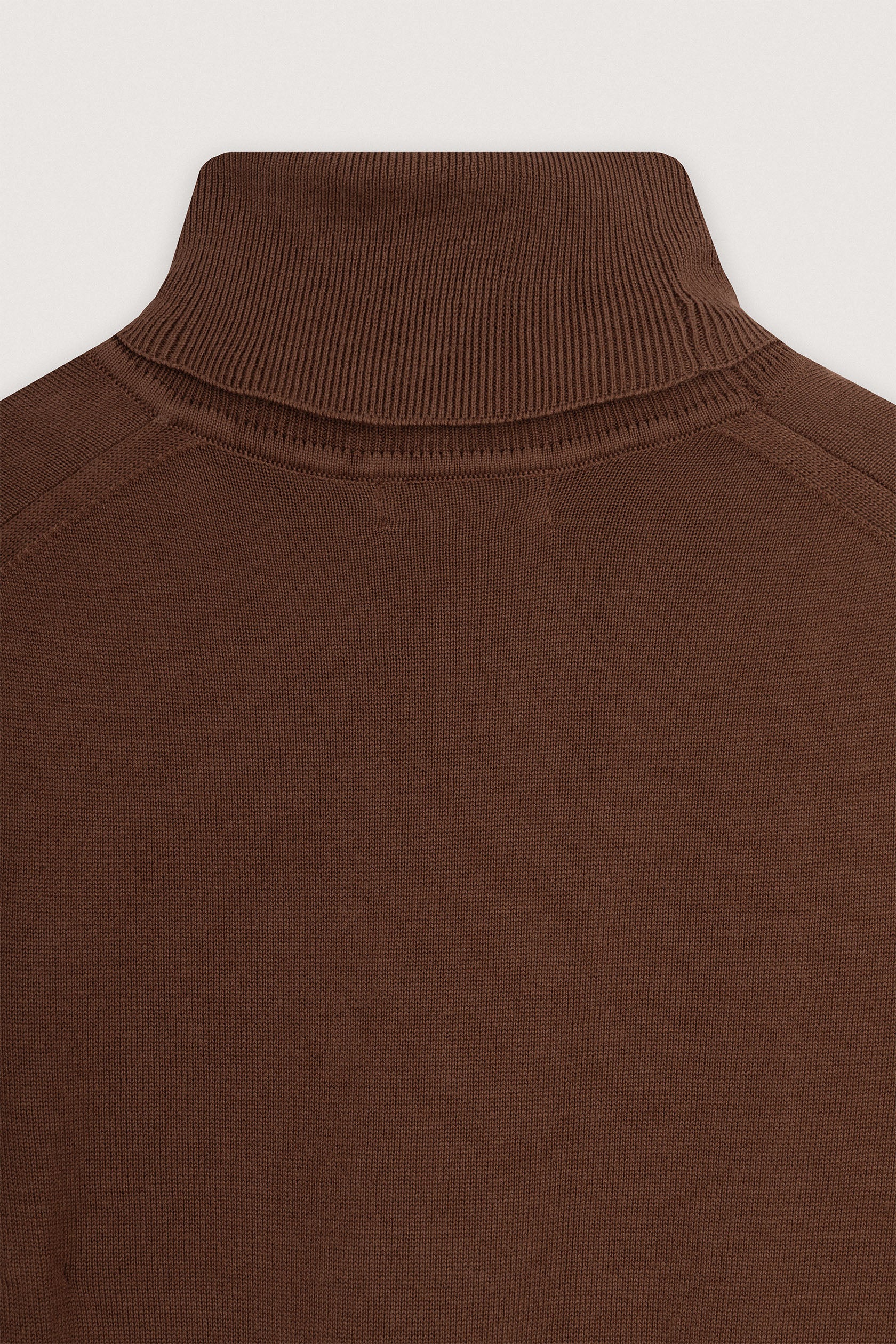 Brown High-Neck Pullover