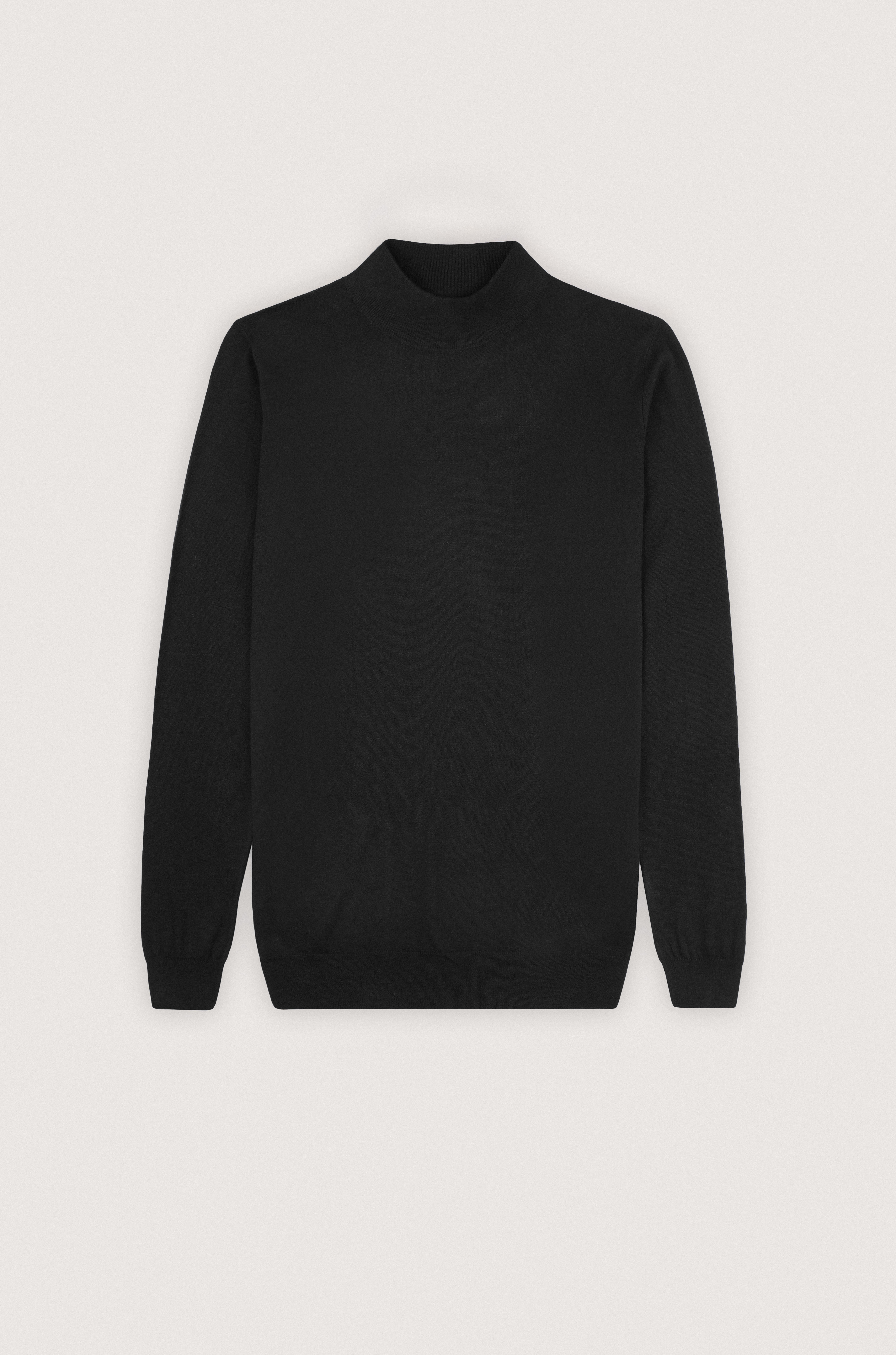 Black High-Neck Pullover