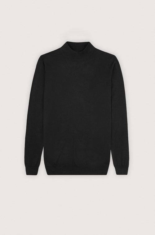 Black High-Neck Pullover