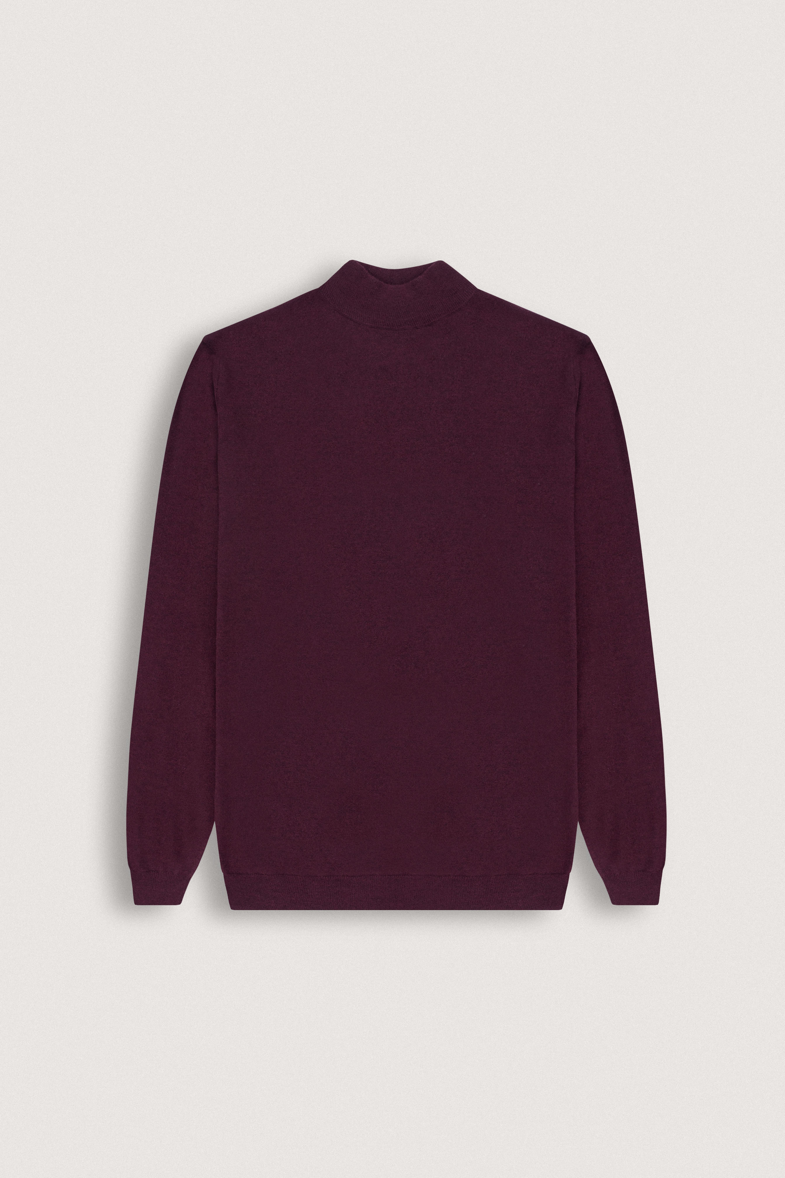 Burgundy High-Neck Pullover