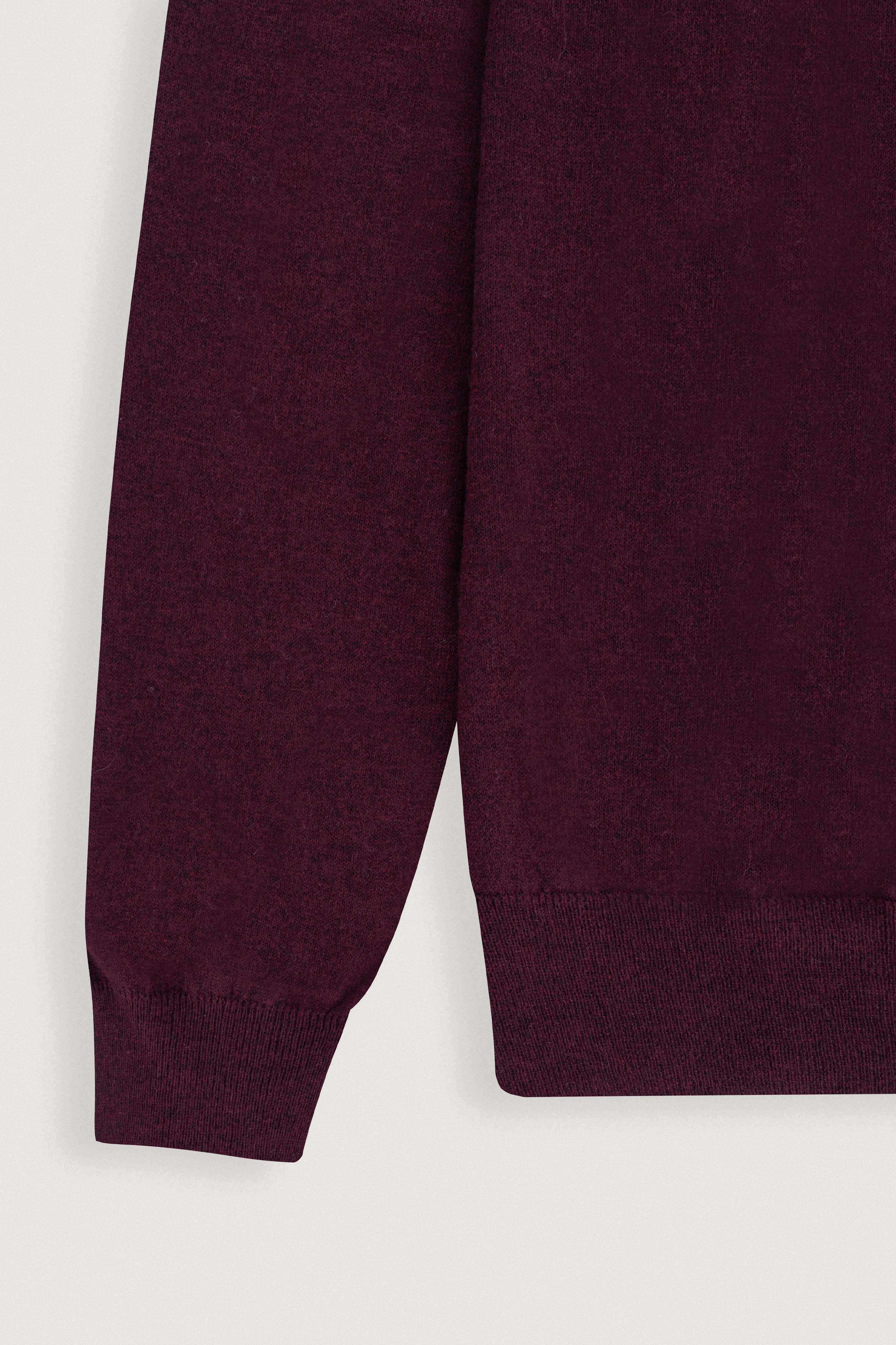 Burgundy High-Neck Pullover