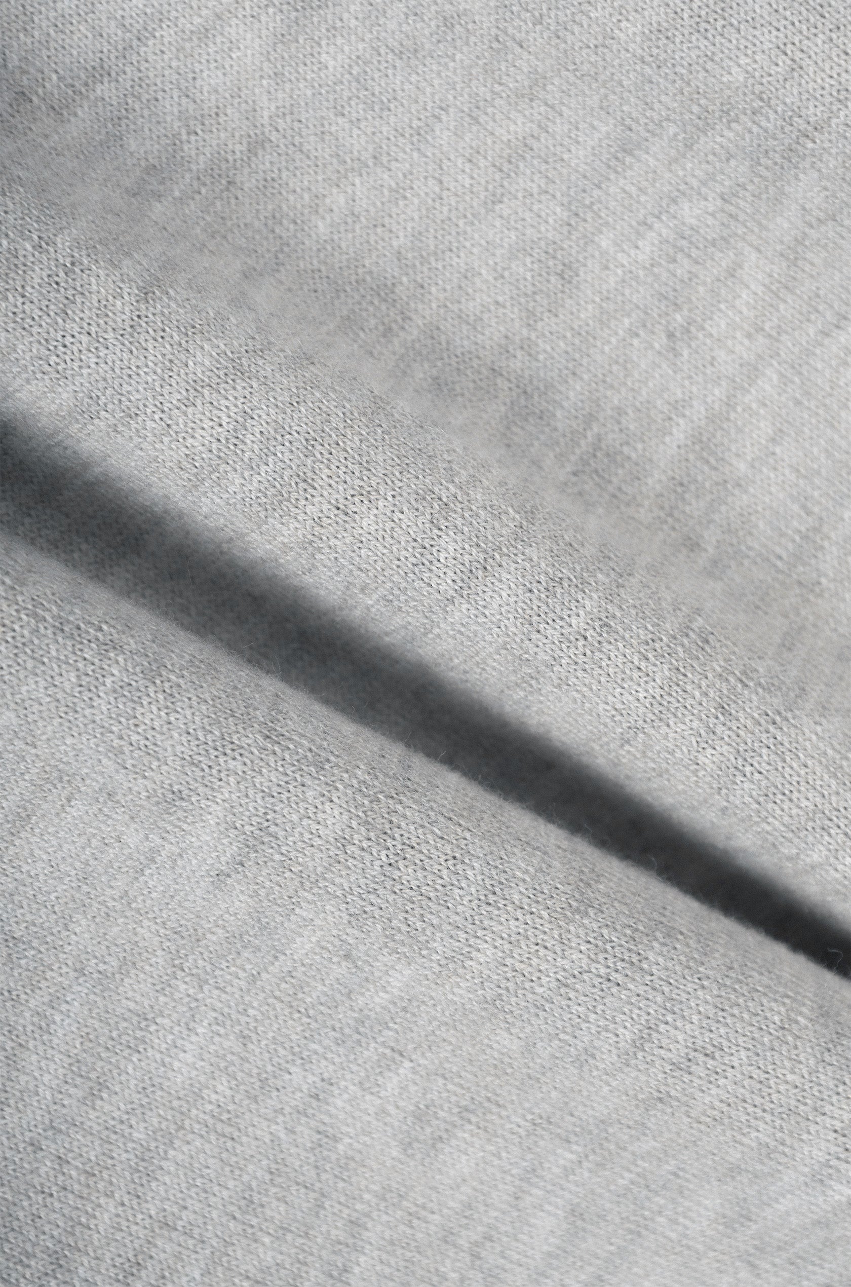 Light Gray Beige Moc-Neck Pullover