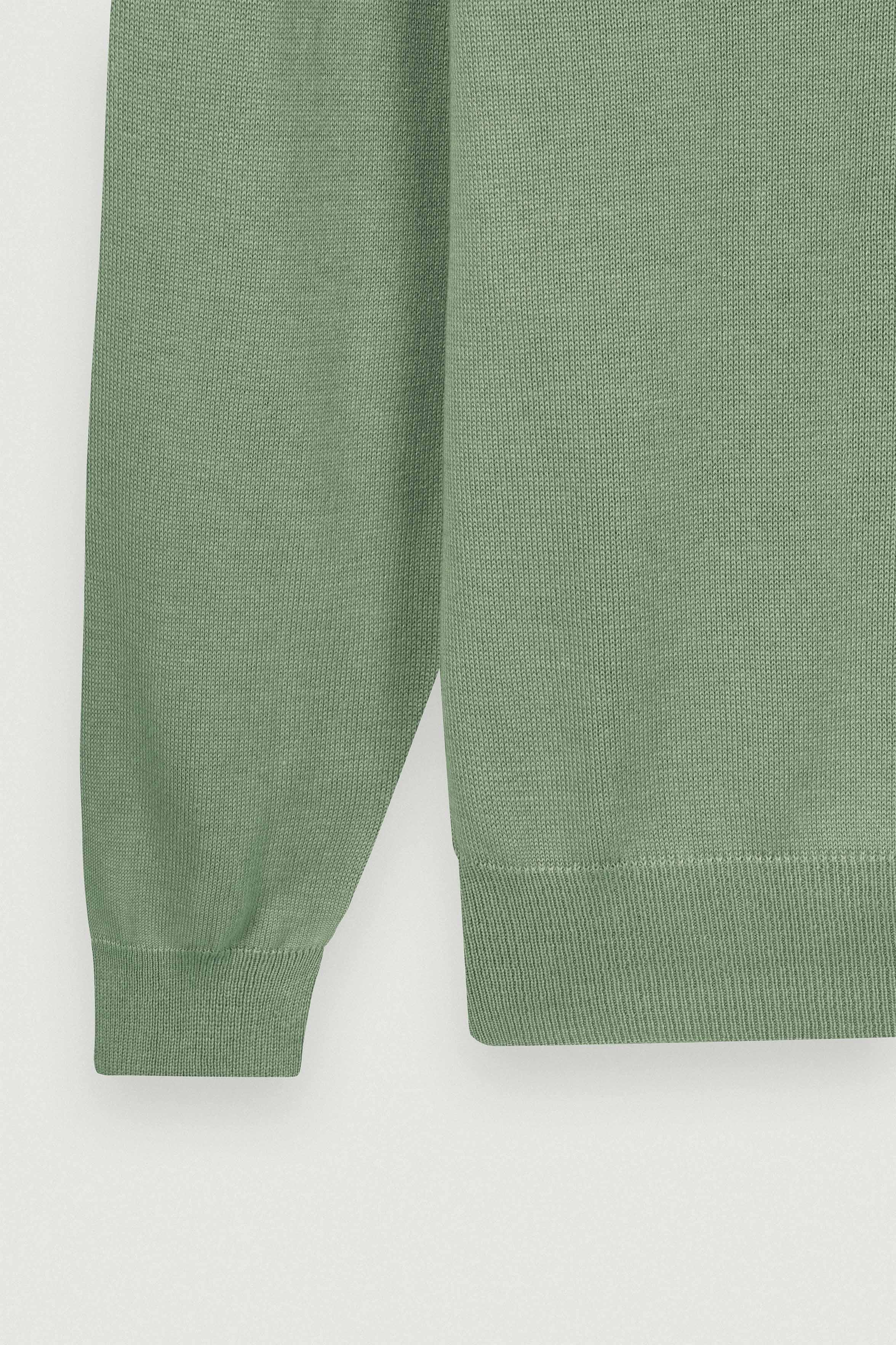 Light Green Half-Zipper Pullover
