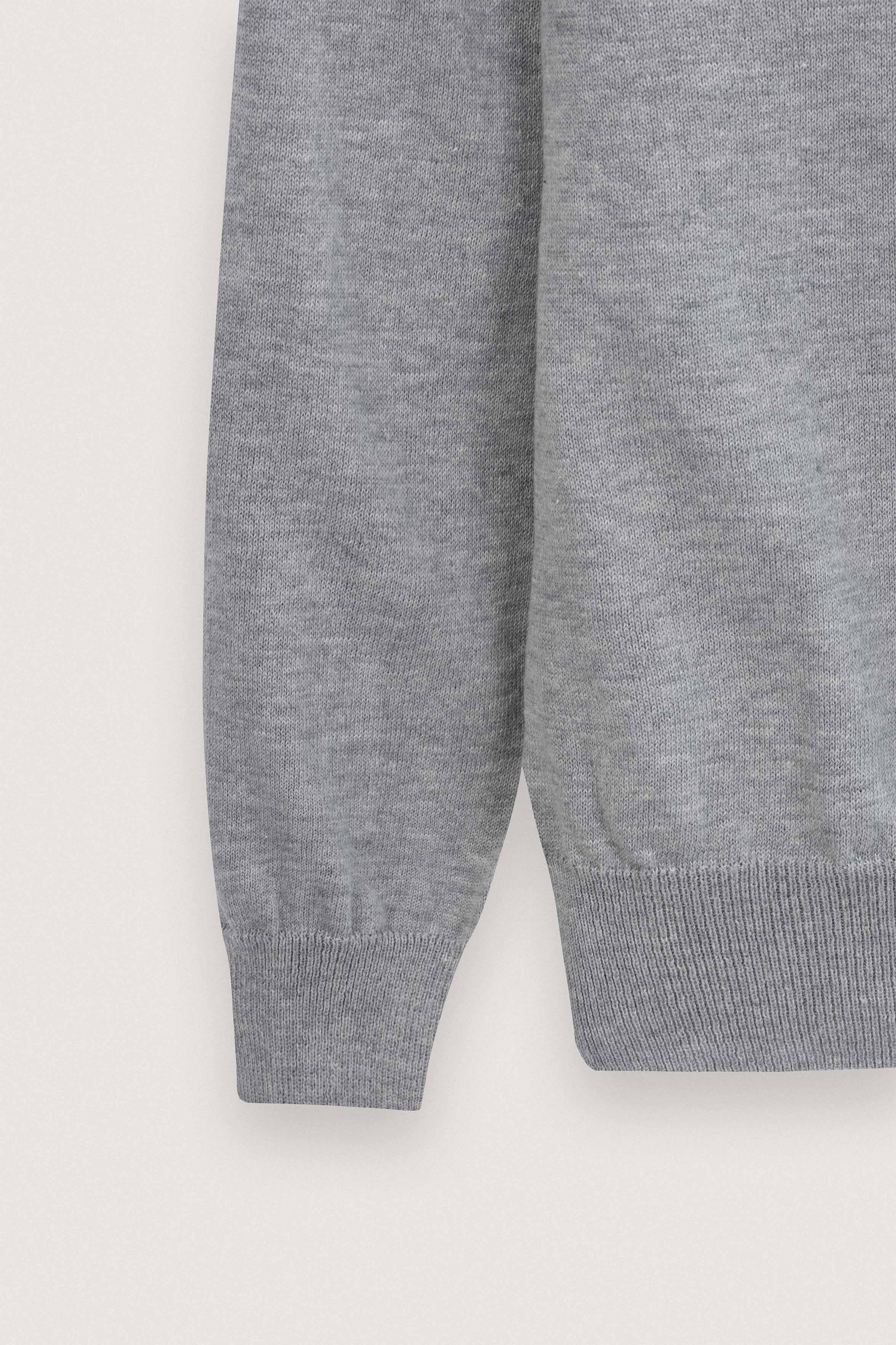Light Gray Half-Zipper Pullover