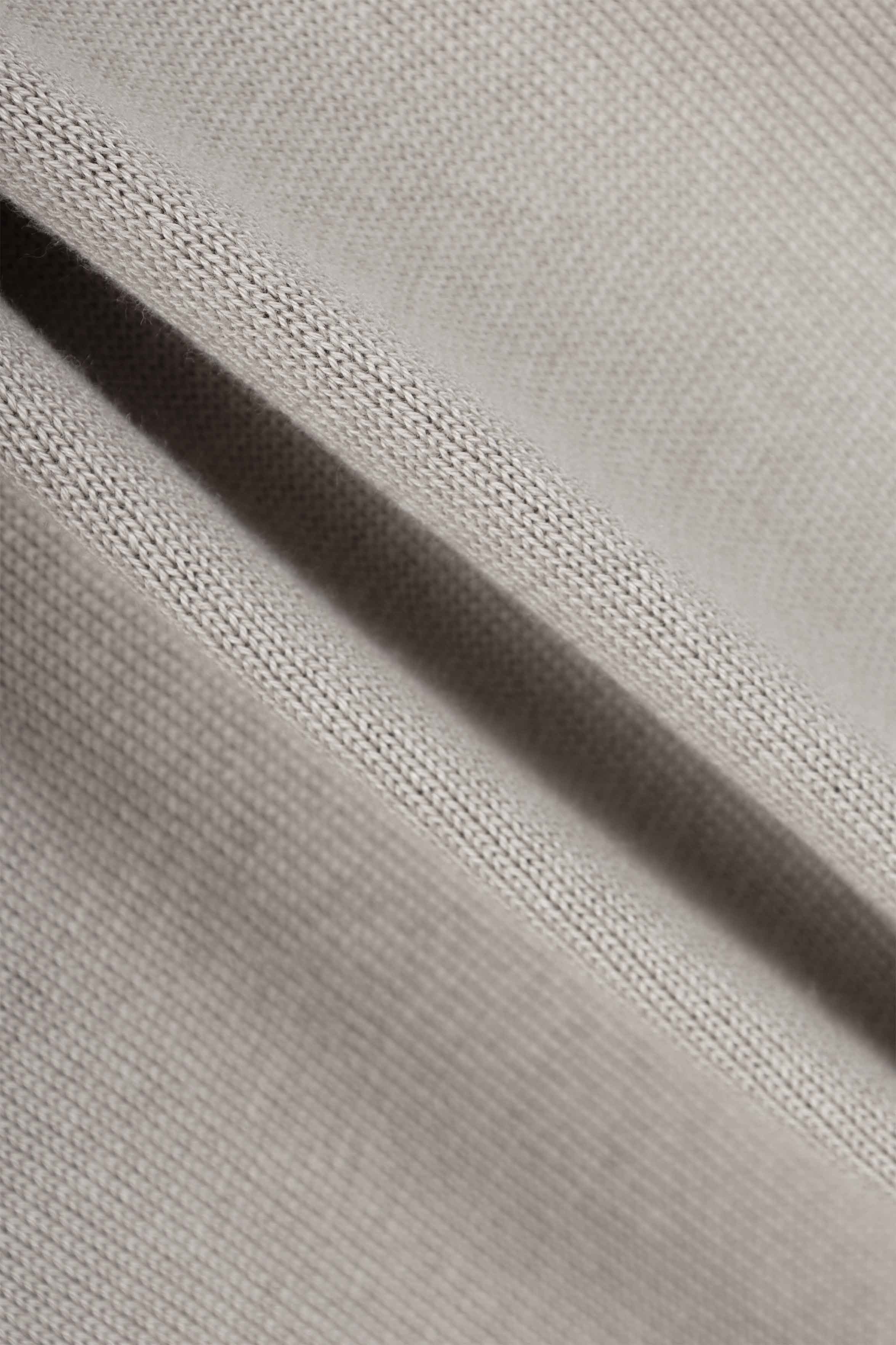 Light Beige Half-Zipper Pullover