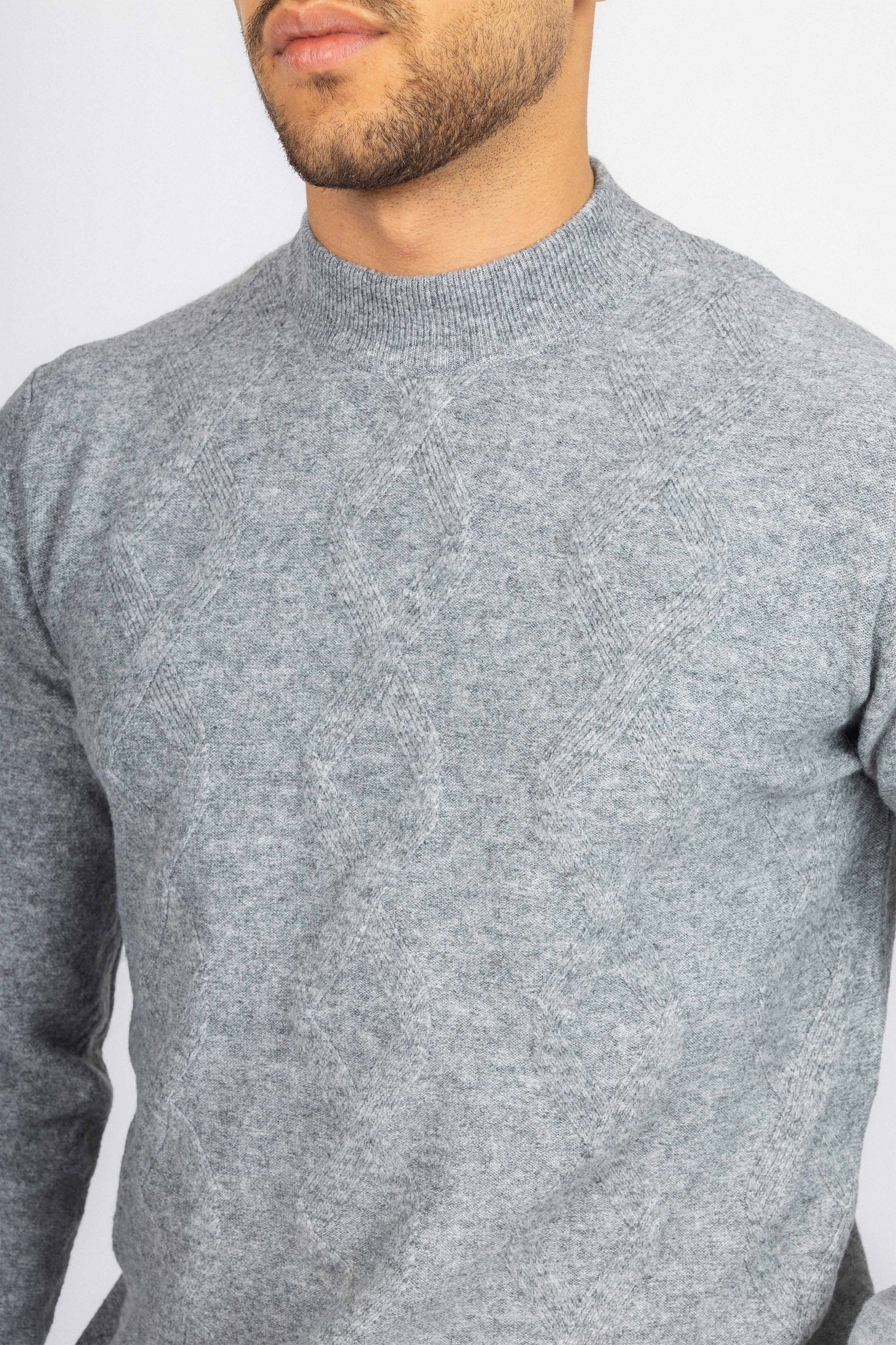 Gray Crew Neck Pullover