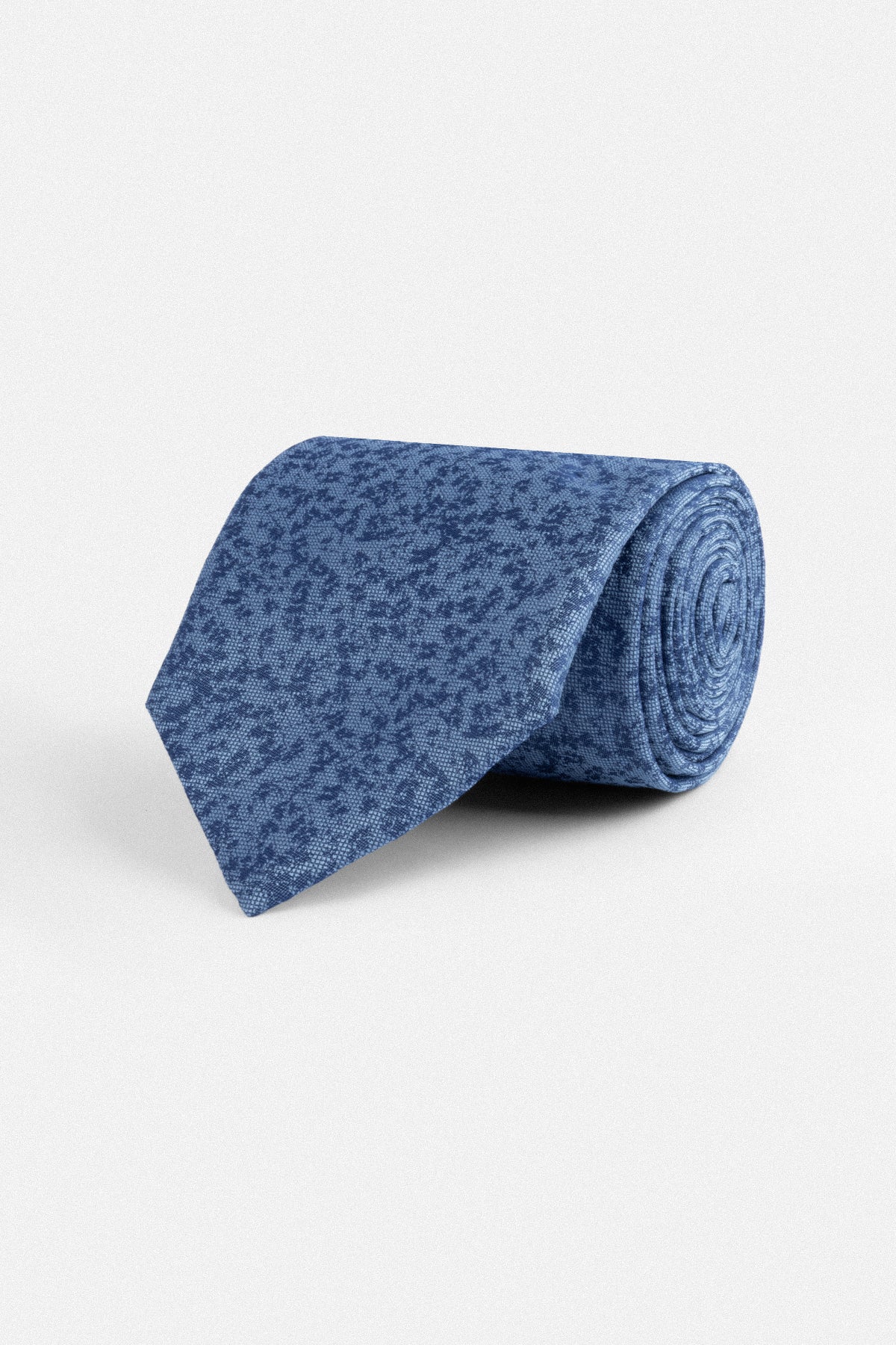 Jacquard Blue Necktie with Handkerchief