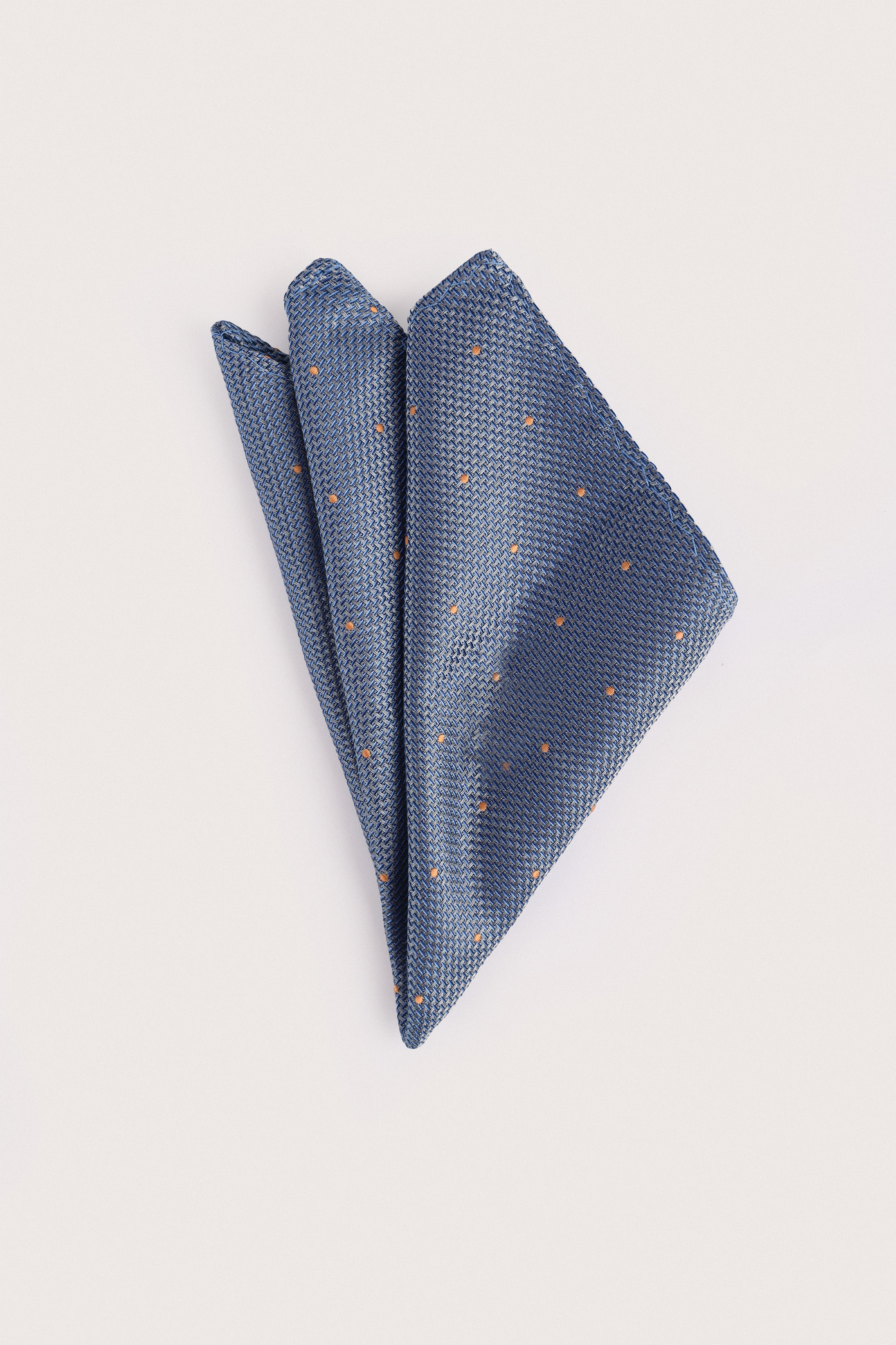 Gray Jacquard Necktie with Handkerchief