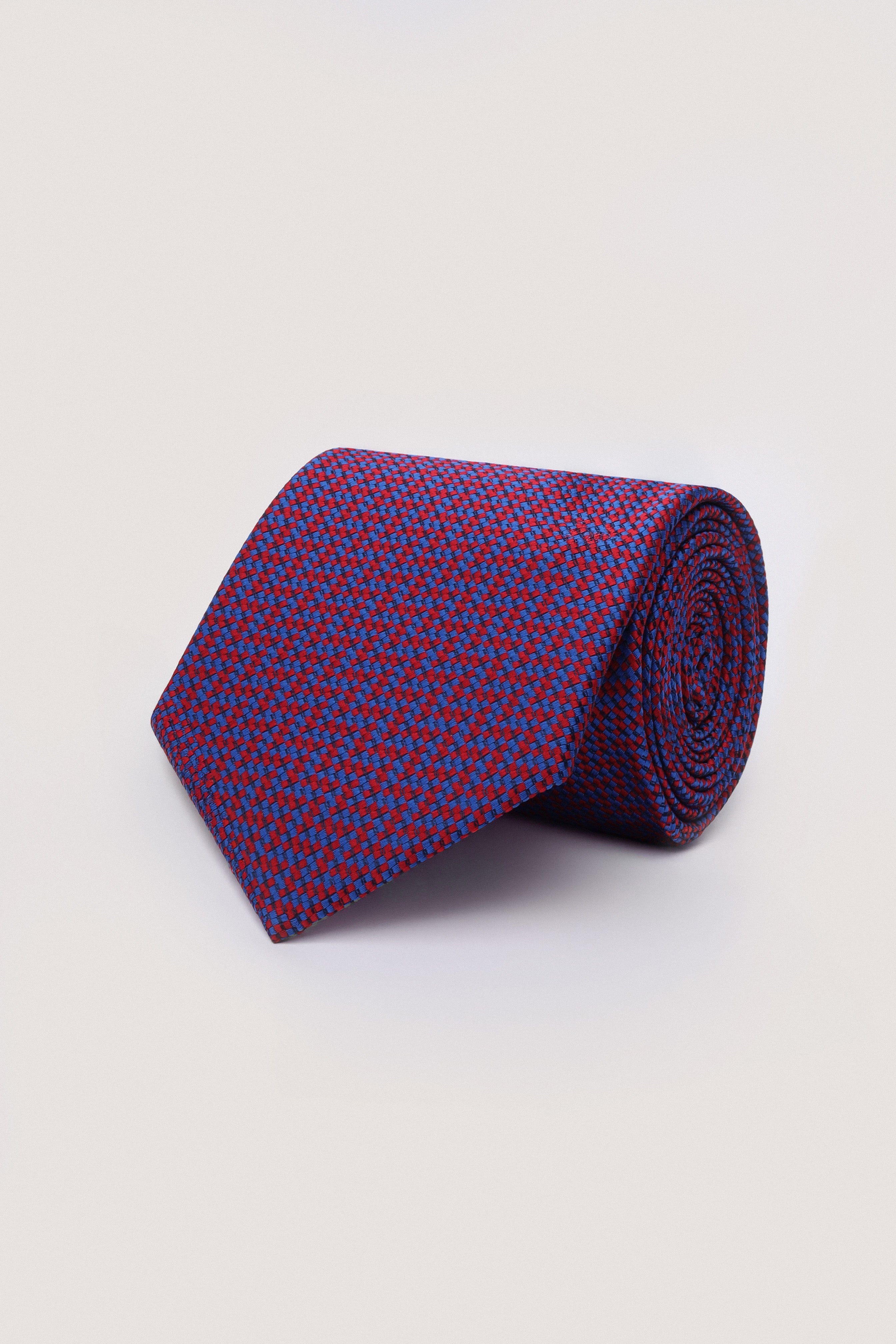 Red Necktie with Handkerchief