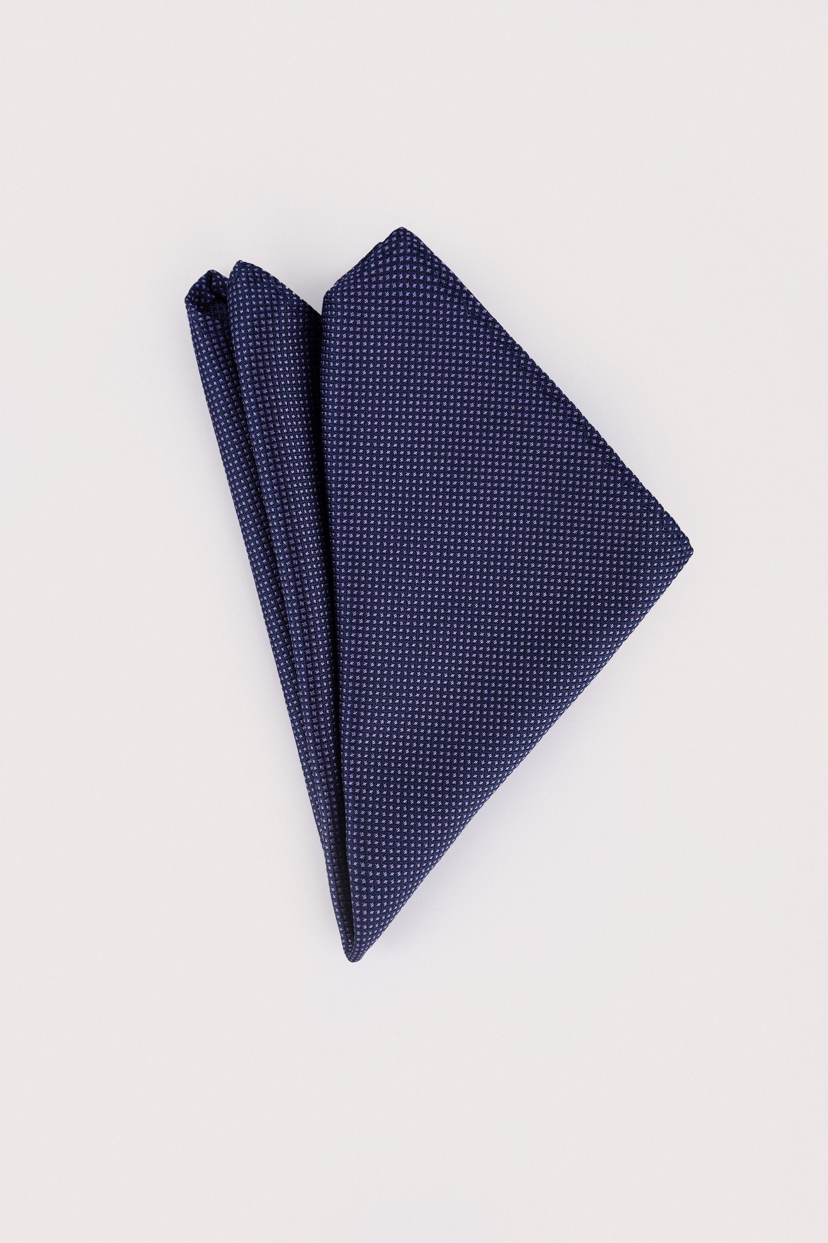 Dark Mauve Necktie with Handkerchief - De Backers - 2