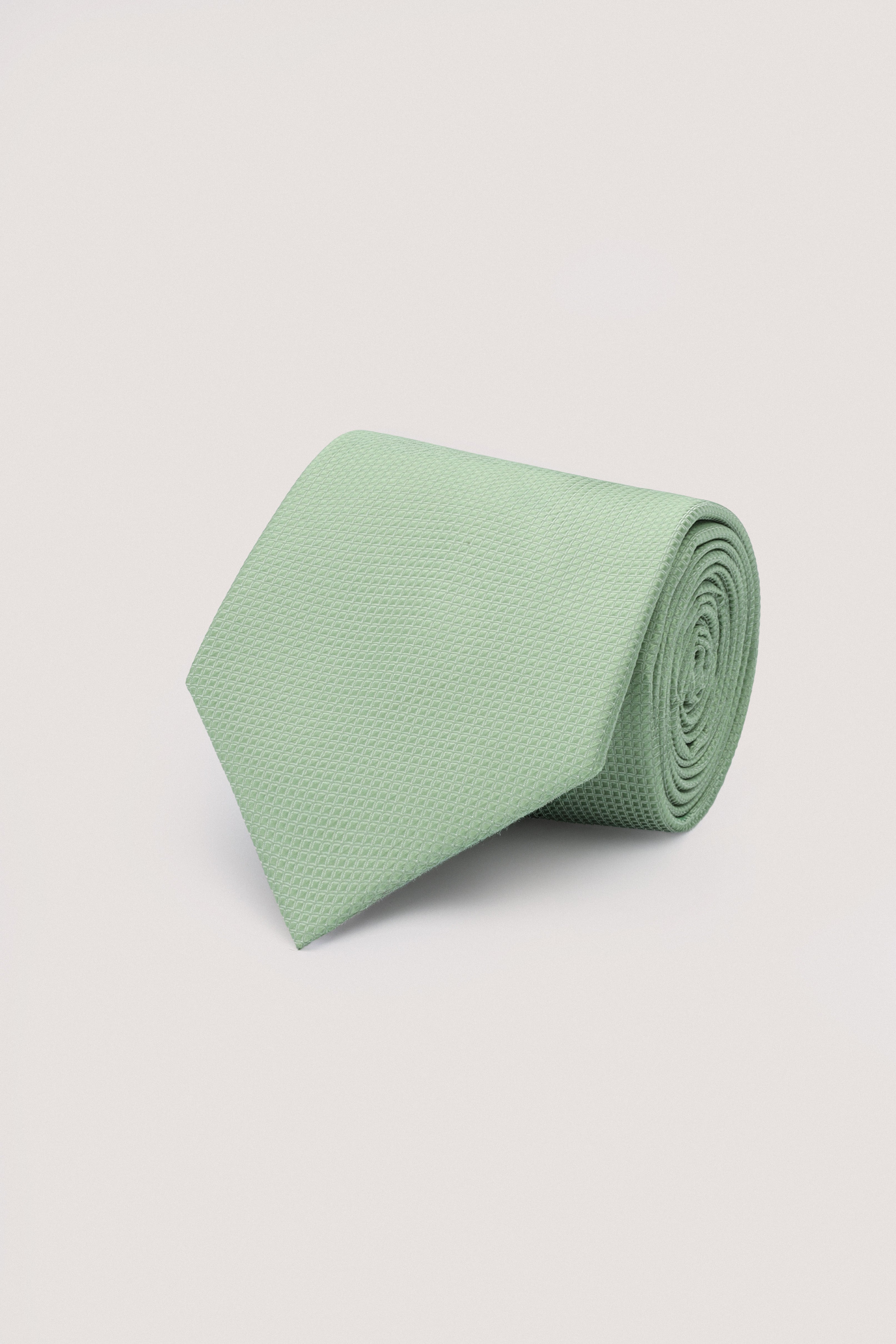 Pistachio Necktie with Handkerchief - De Backers - 1