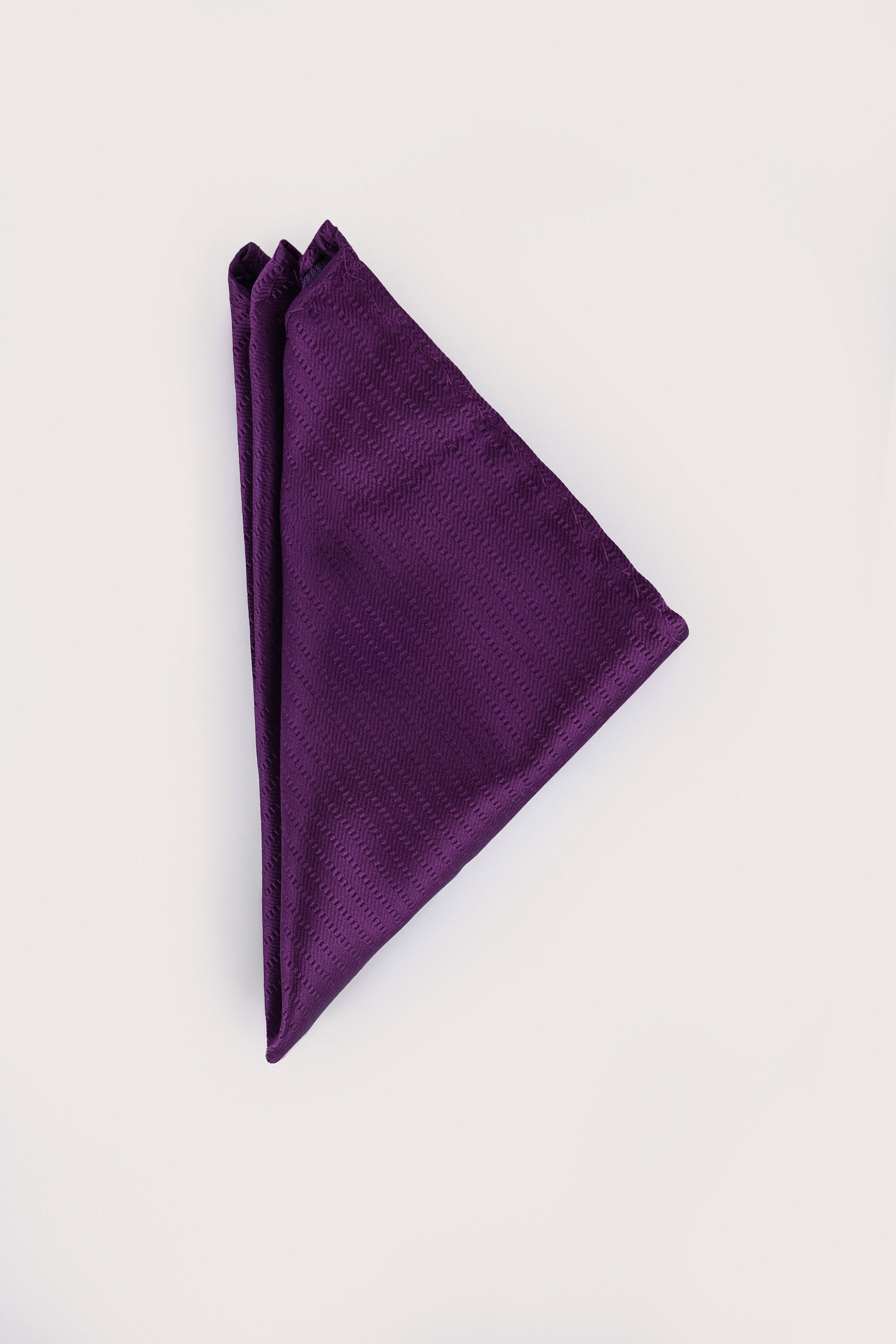 Dark Mauve Necktie with Handkerchief