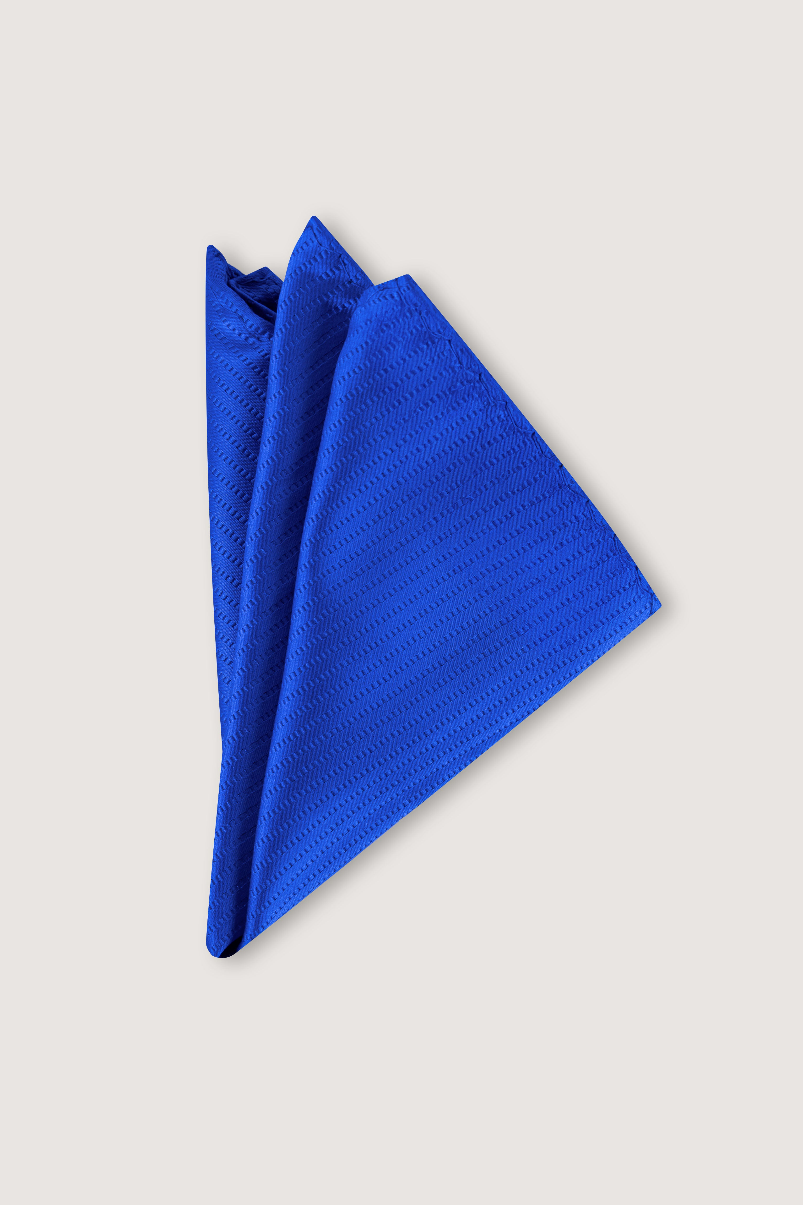 Blue Necktie with Handkerchief