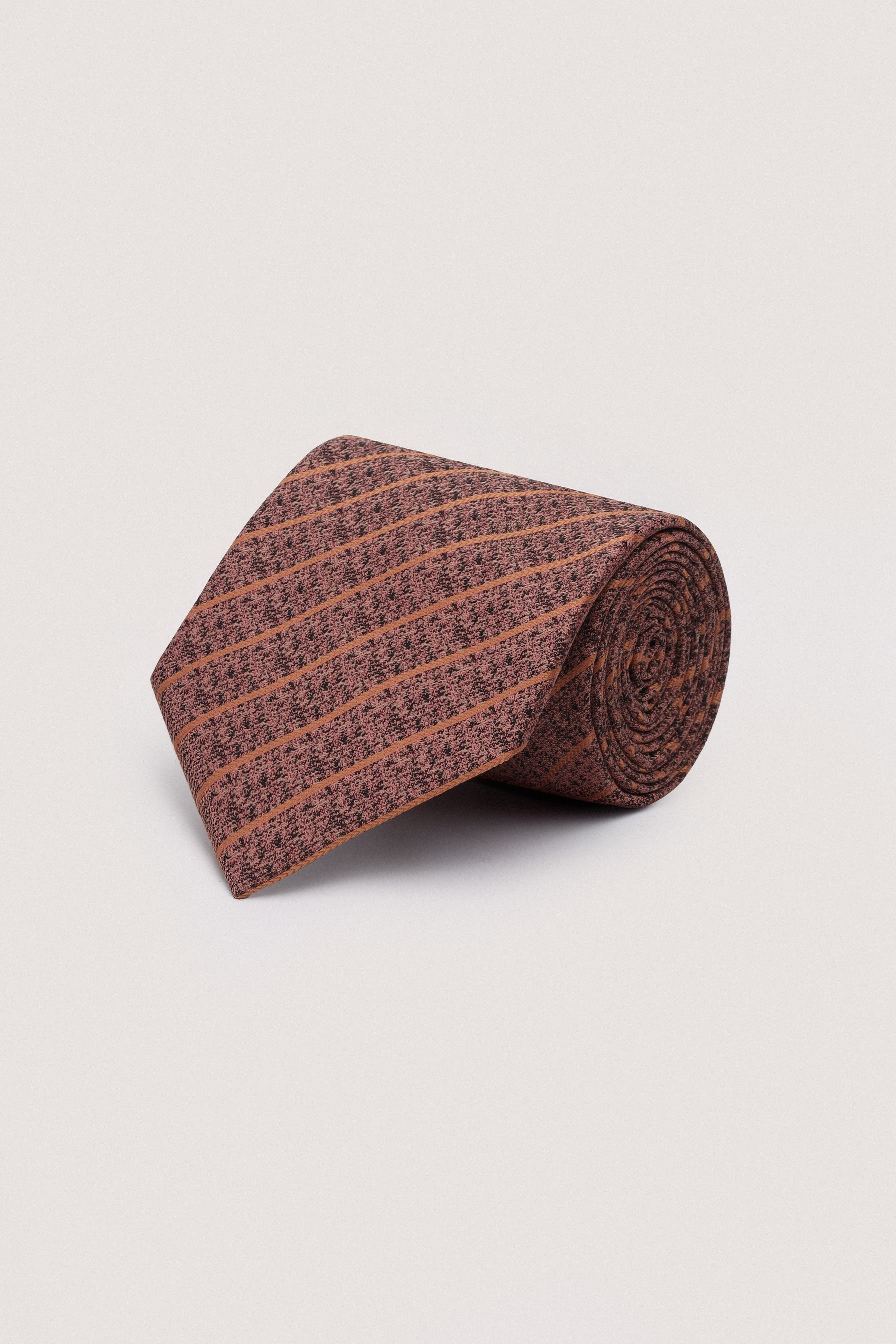 Light Brown Necktie with Handkerchief